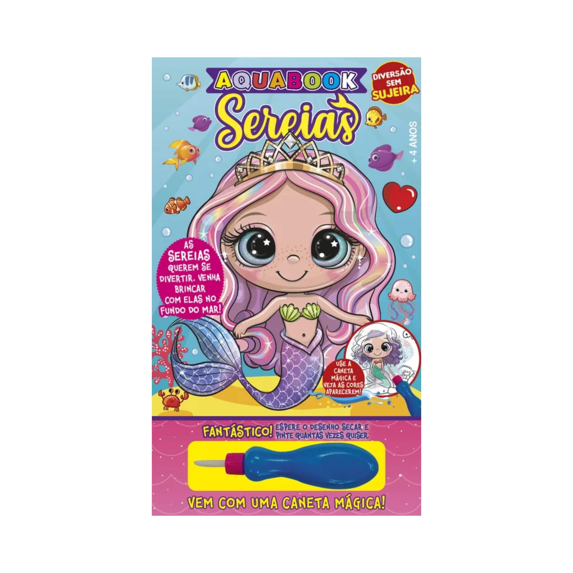 Livro Sereias Aquabook com Caneta Mágica Editora On Line - 9786555476941