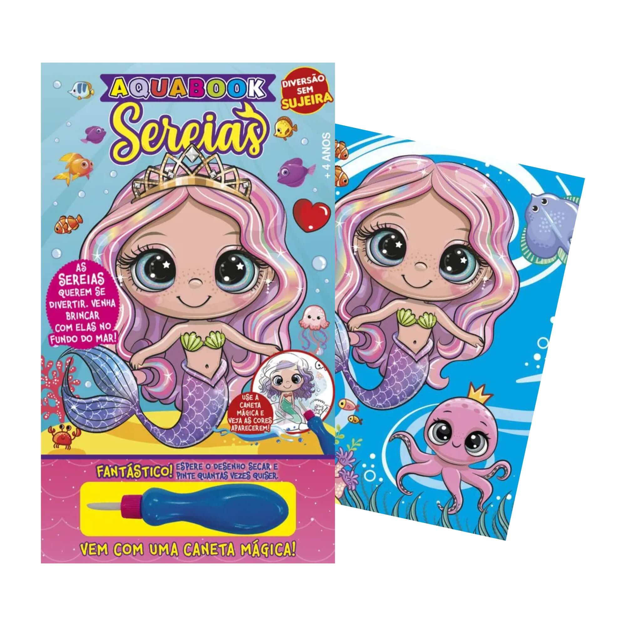 Livro Sereias Aquabook com Caneta Mágica Editora On Line - 9786555476941