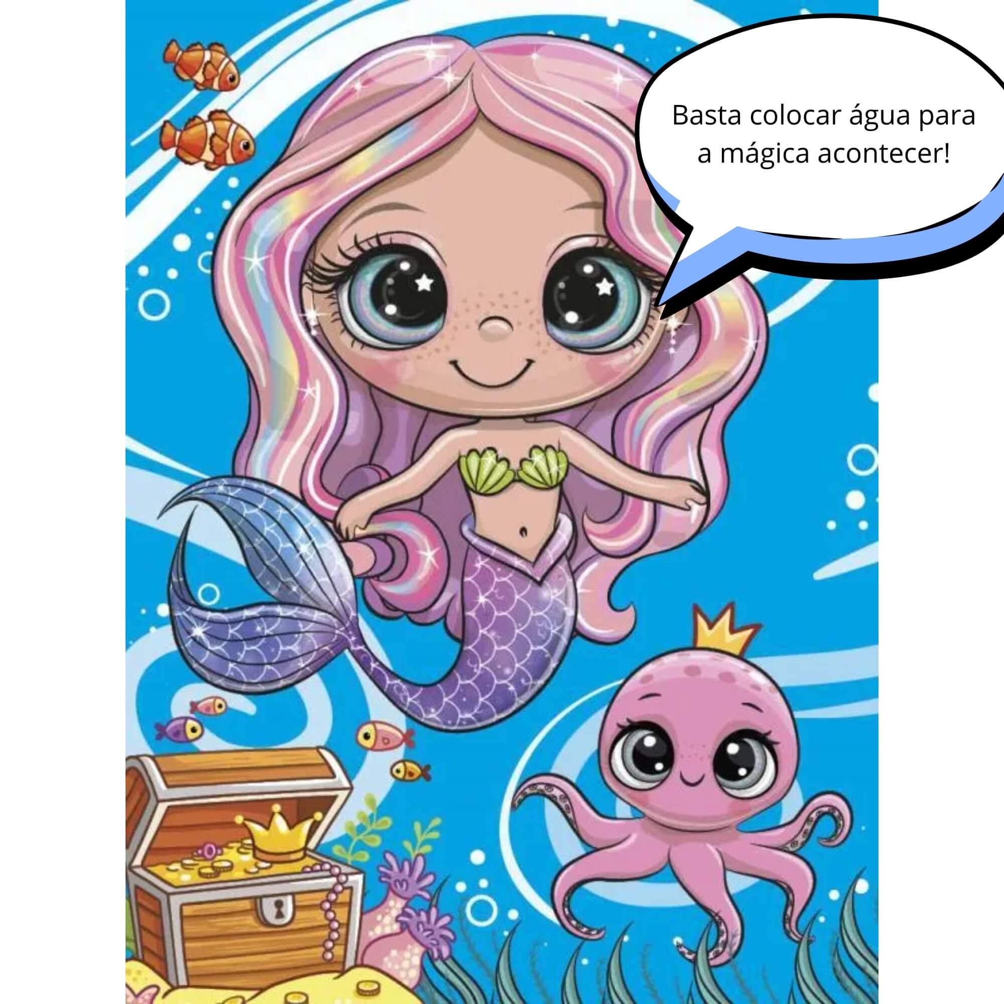 Livro Sereias Aquabook com Caneta Mágica Editora On Line - 9786555476941