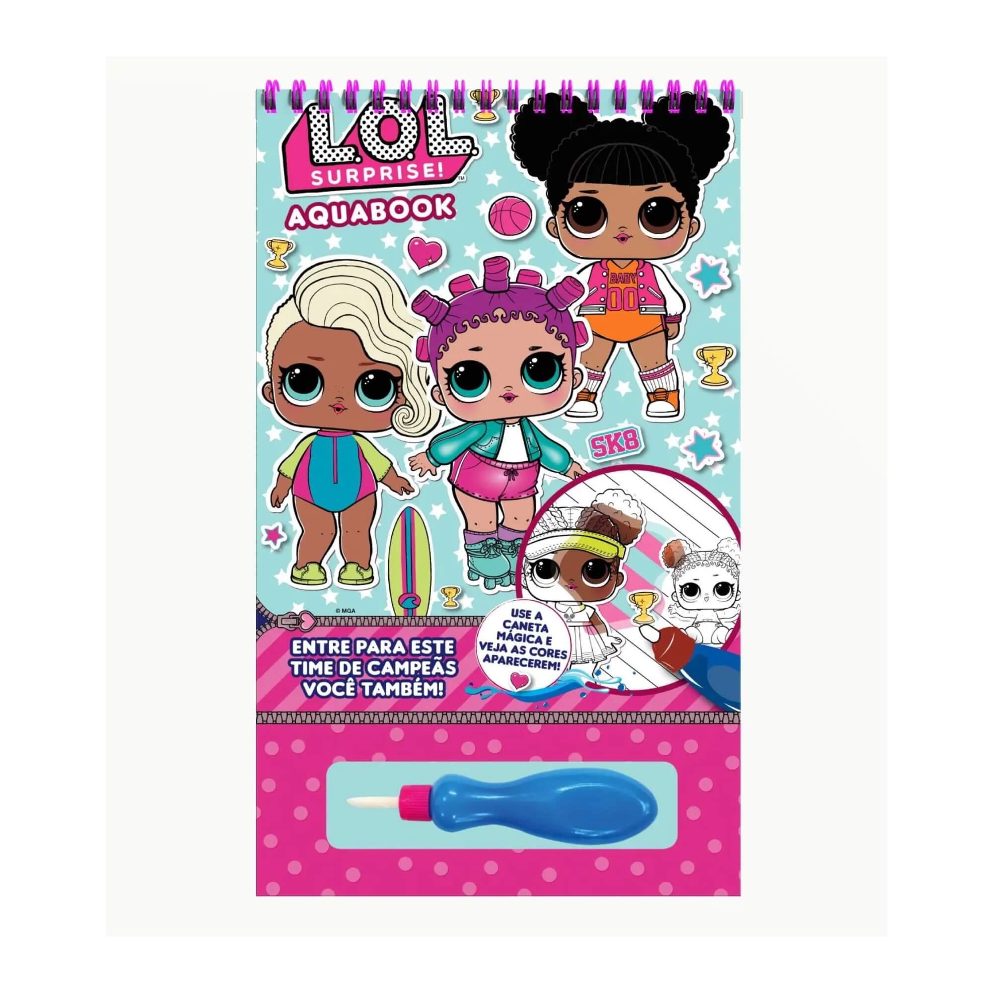 Livro Aquabook LOL Surprise com Caneta Mágica Editora On Line - 9788543230146