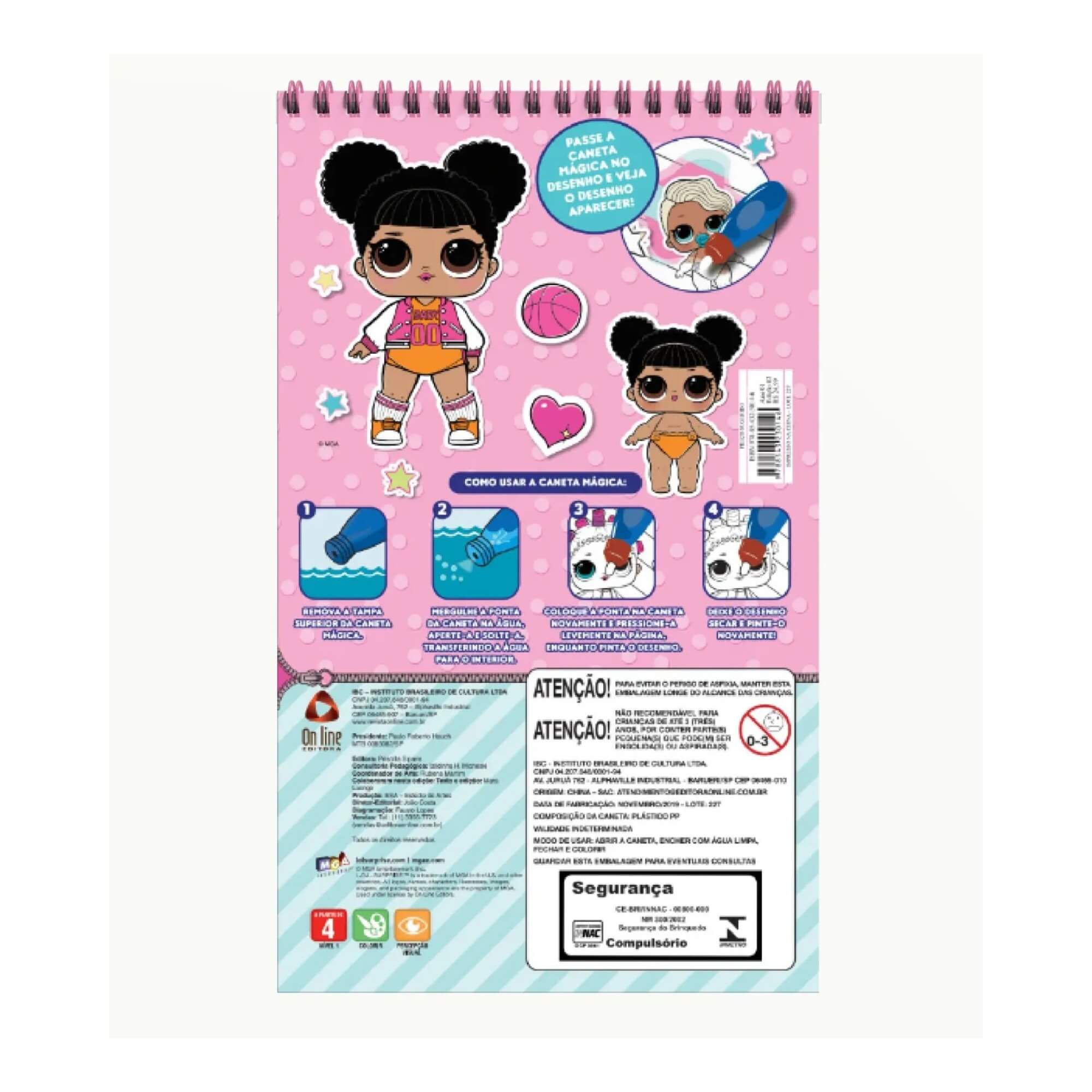 Livro Aquabook LOL Surprise com Caneta Mágica Editora On Line - 9788543230146