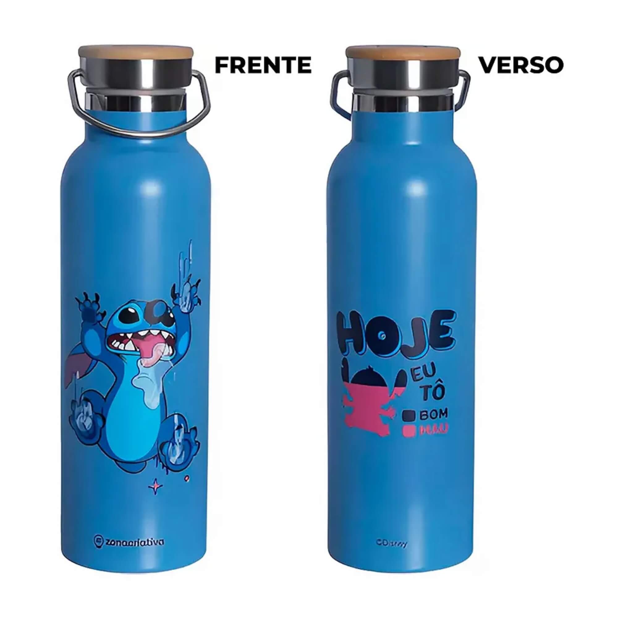 COMP Kit Garrafa Térmica Camp Stitch 600ml + Caneca Disney Stitch 350ml