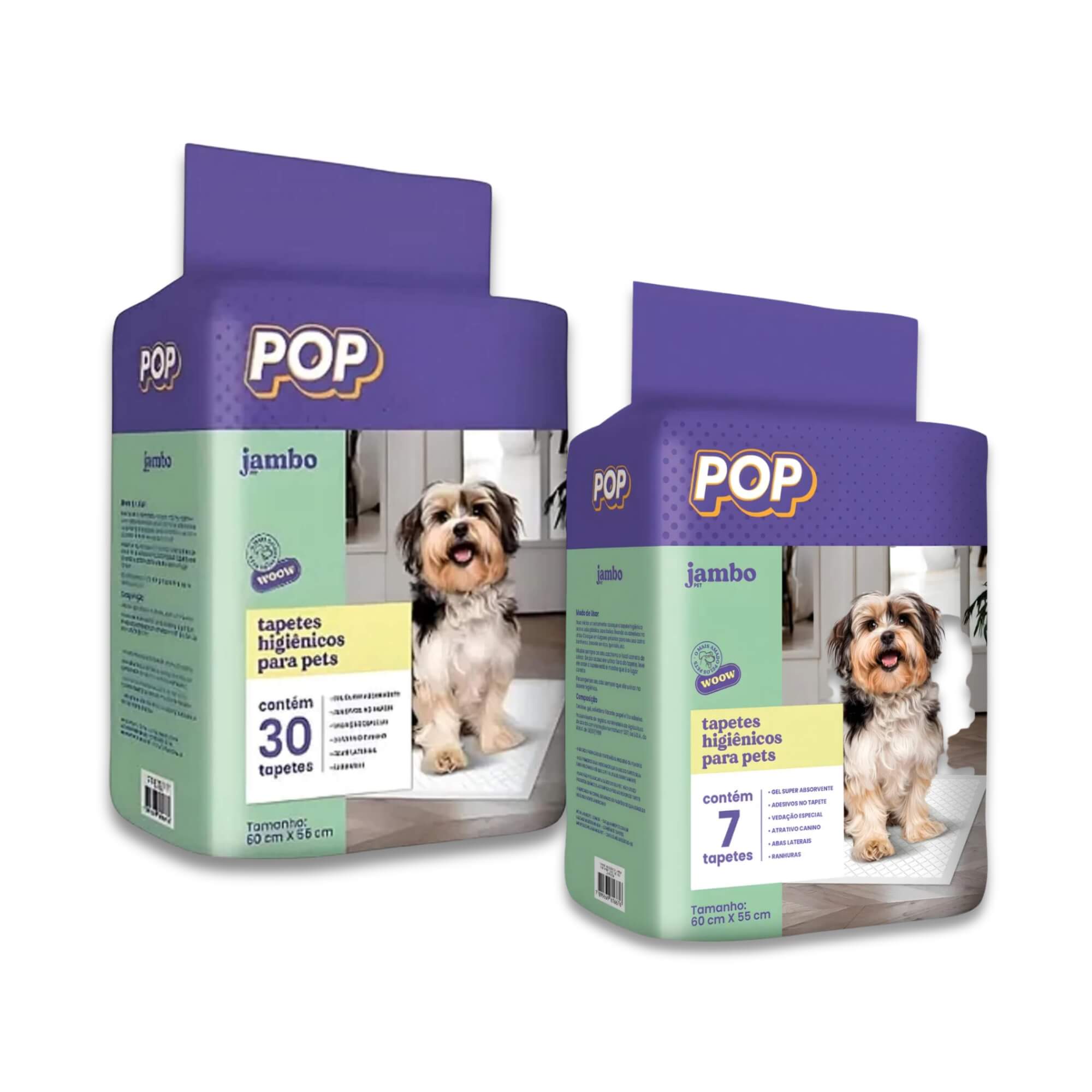 VAR Tapete Higienico Jambo Pop Cães 60x55 Jambo Pets (Escolha o Modelo)