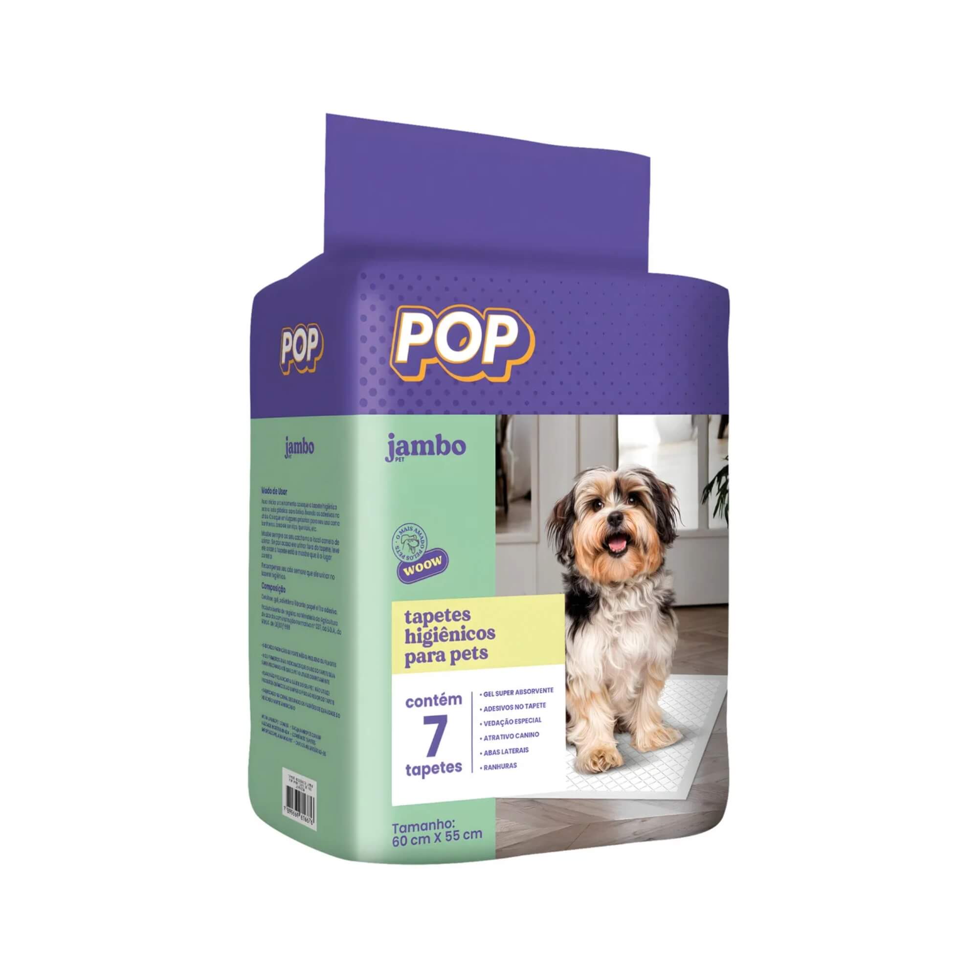 VAR Tapete Higienico Jambo Pop Cães 60x55 Jambo Pets (Escolha o Modelo) Nº Peças:7 Tapetes