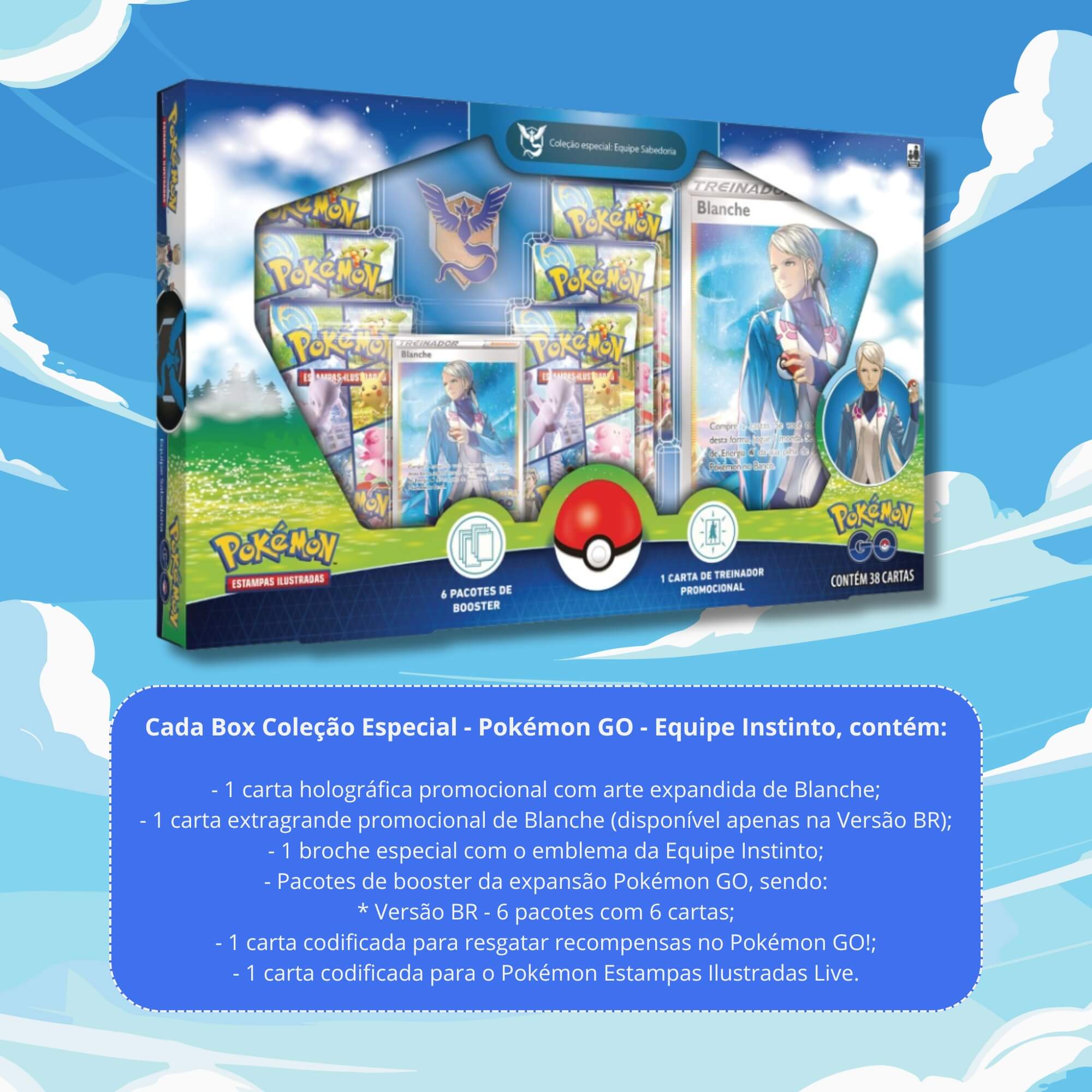 Box Coleção Especial Pokémon GO Equipe Sabedoria Copag - 31343