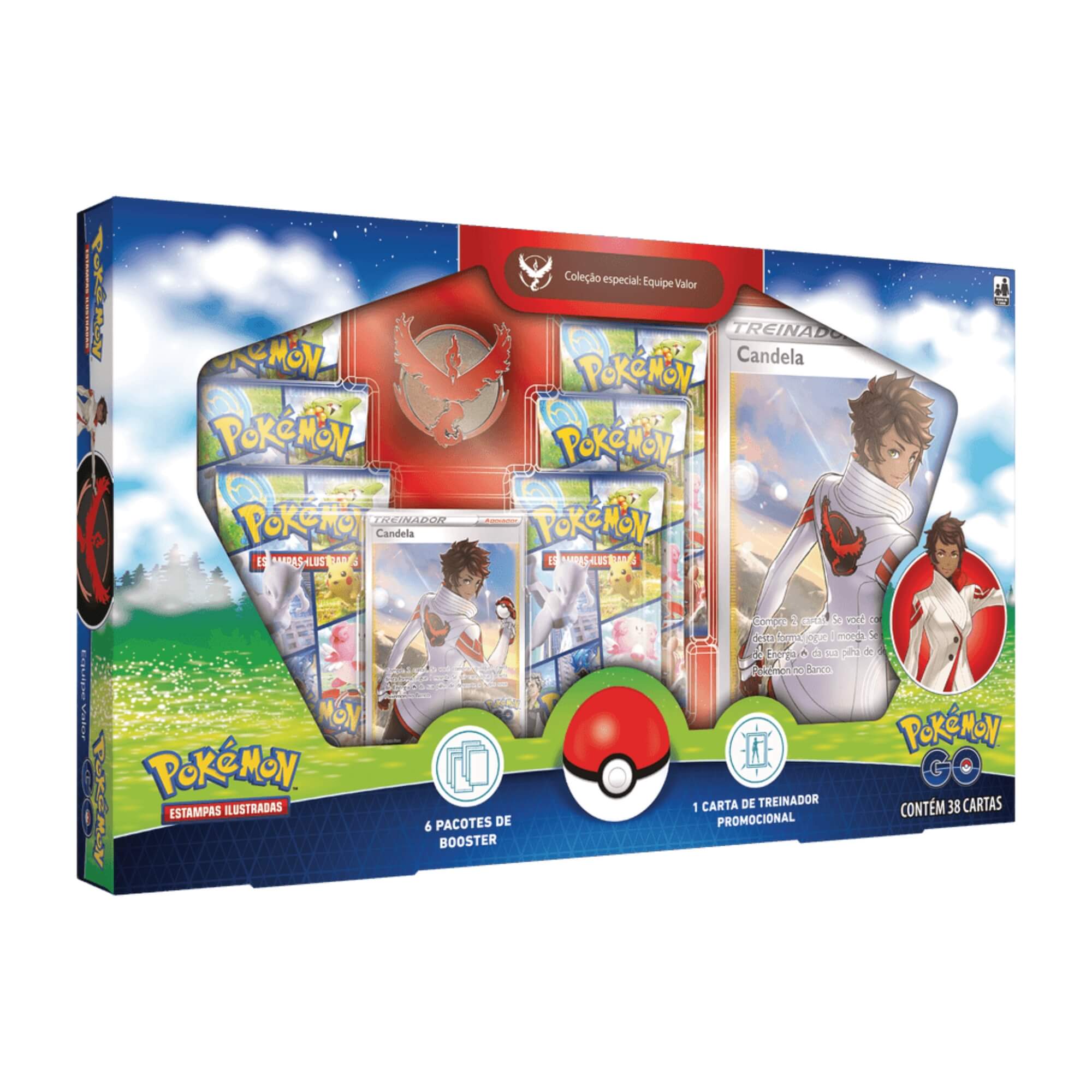 COMP Pokemon Estampas Ilustradas Go 3 Boxes Equipe Valor, Sabedoria e Instinto Copag - 31343