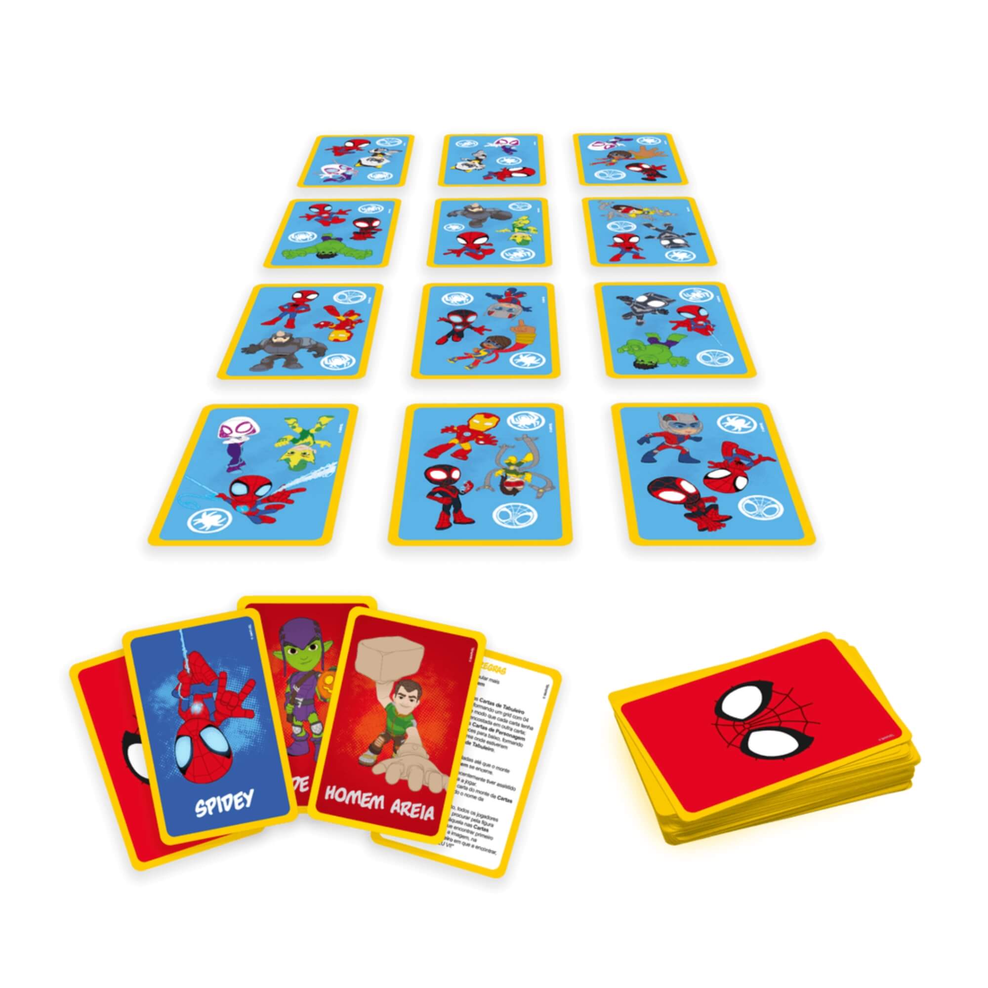 COMP Kit 4 Jogos Eu Vi! 55 Cartas: Rei Leão, Spidey, Aliens de Toy Story e T-Rex