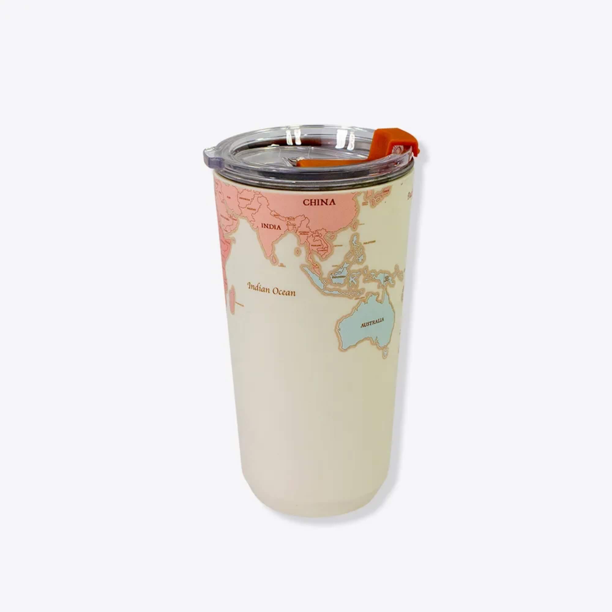 Copo Sky 500ml Viagem Aço Inox Parede Dupla Tampa Clique Zona Criativa - 10025886