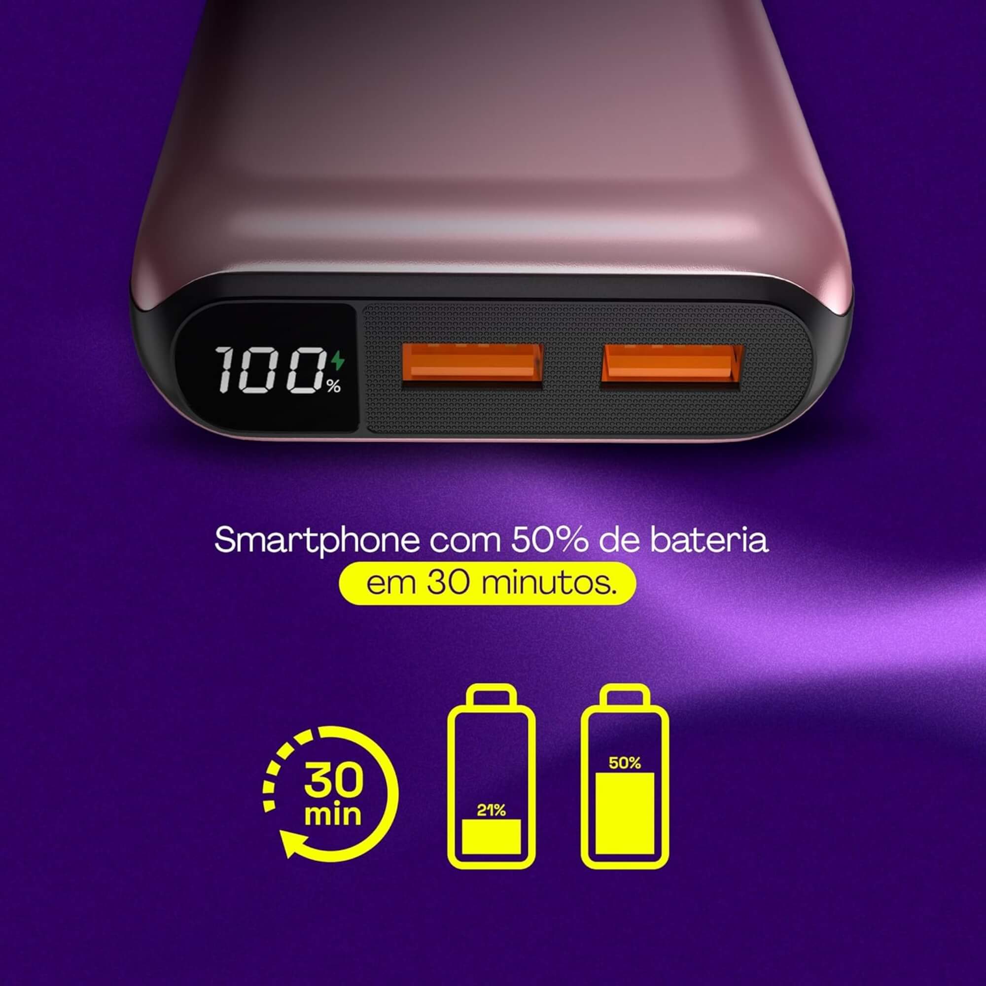 Carregador Portátil Power Bank 20000mah com Carregamento Rápido Geonav - 11626