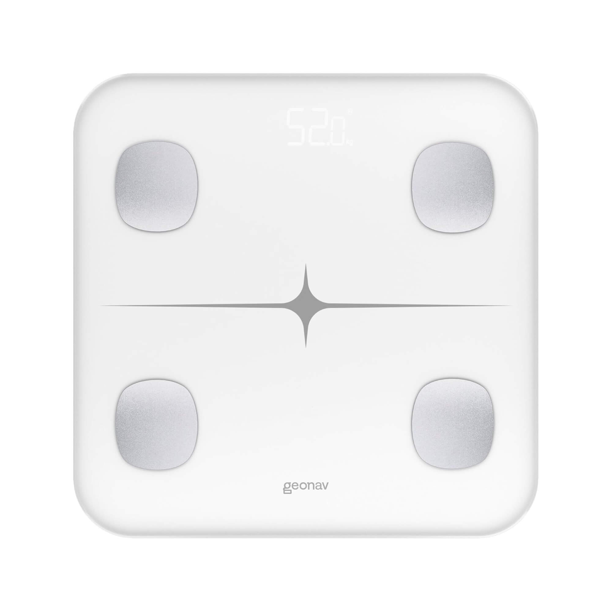 Balança Inteligente com Bioimpedância até 180kg Hisauba cor branco Geonav - 11727