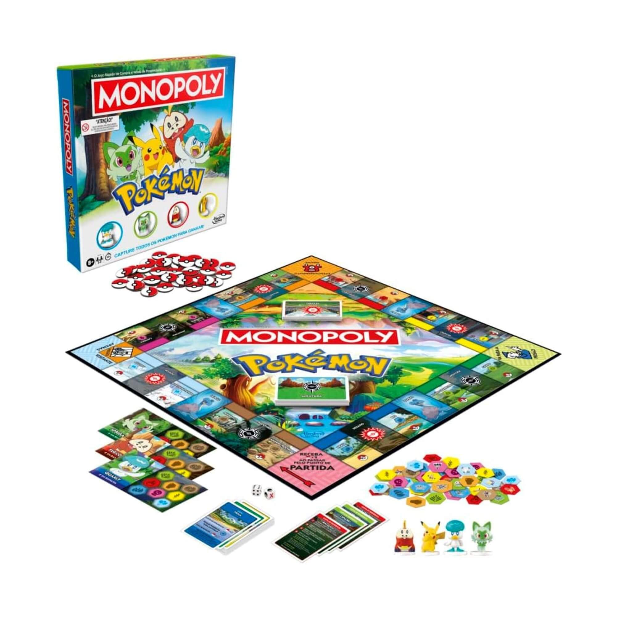 Jogo de Tabuleiro Monopoly Pokémon +8 Anos Hasbro - 19269