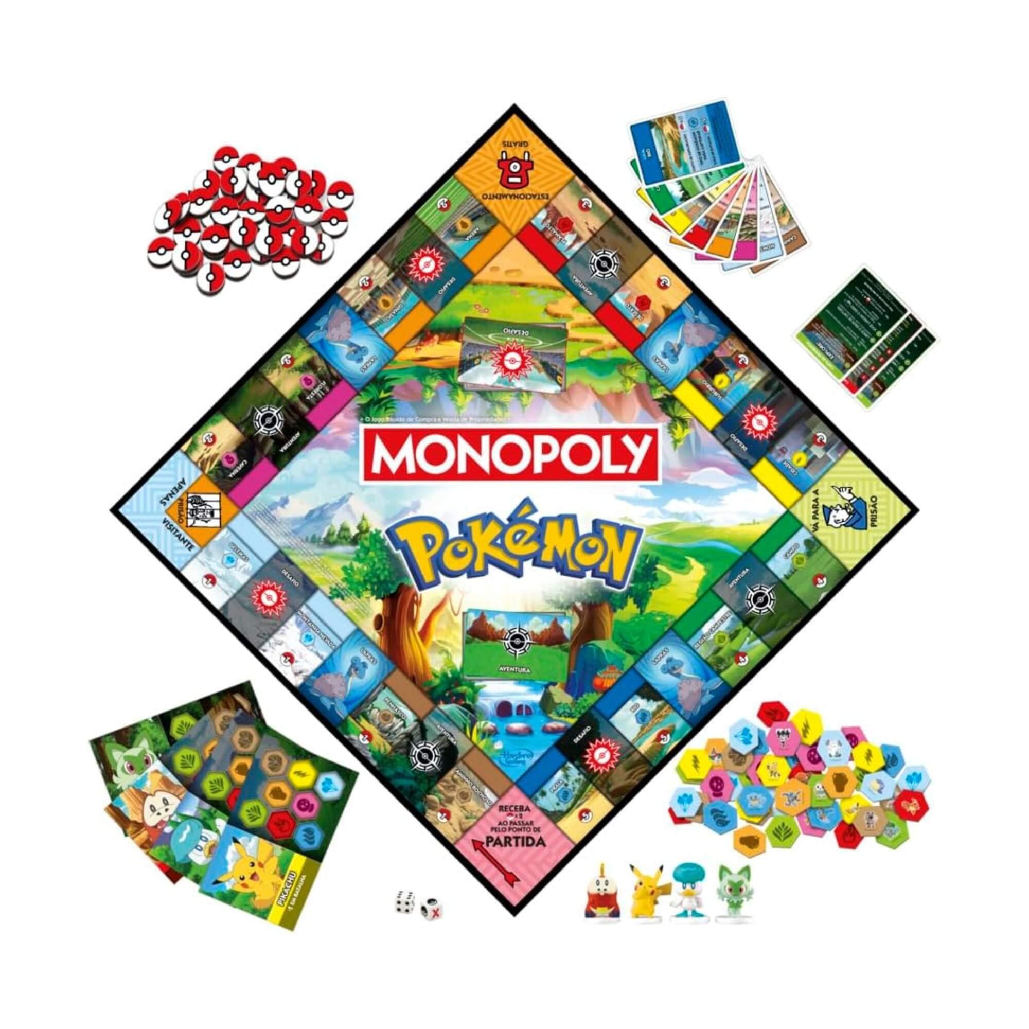 Jogo de Tabuleiro Monopoly Pokémon +8 Anos Hasbro - 19269