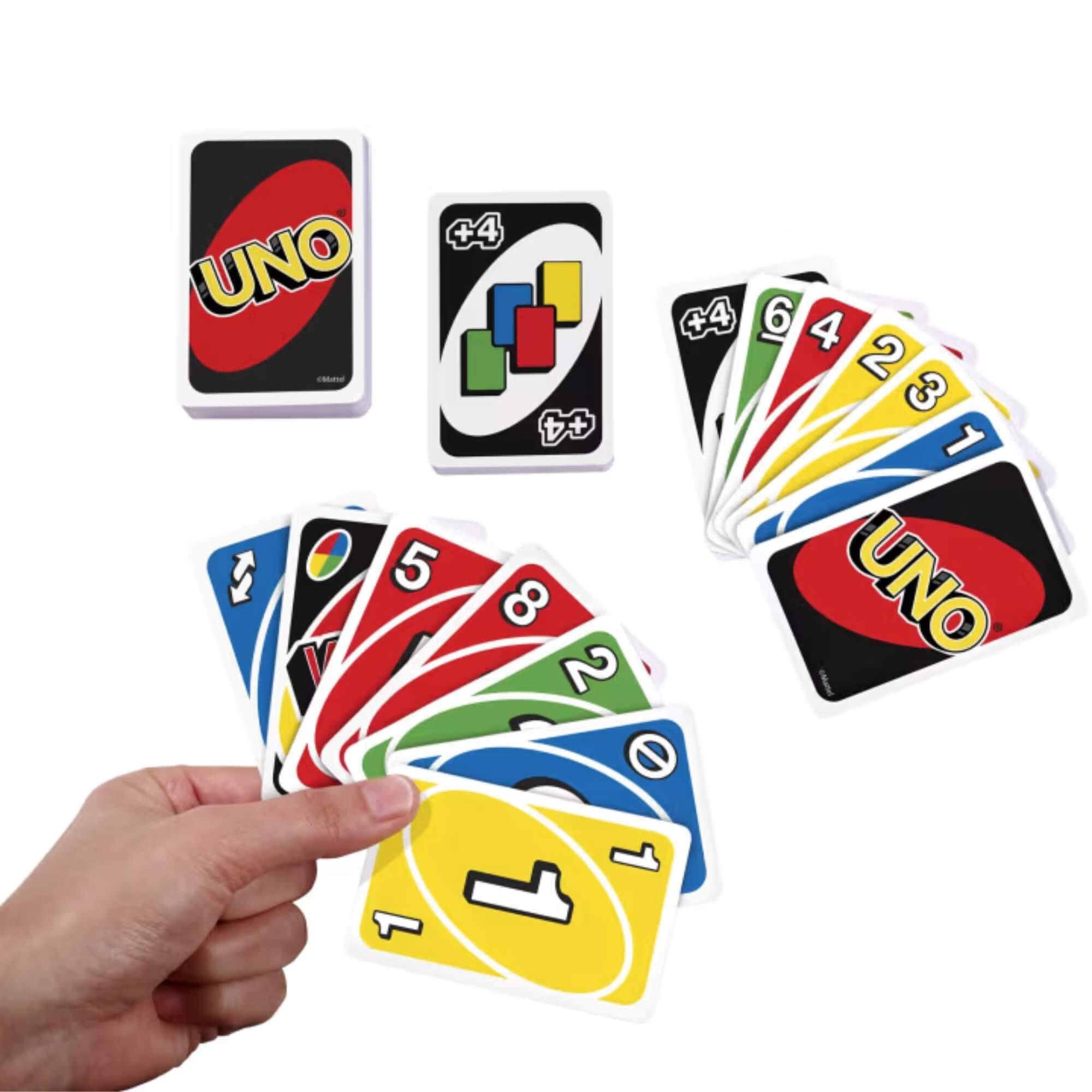 COMP Kit Diversão em Família: Jogo Tecla Letras Braskit + Uno Clássico Mattel 112 Cartas