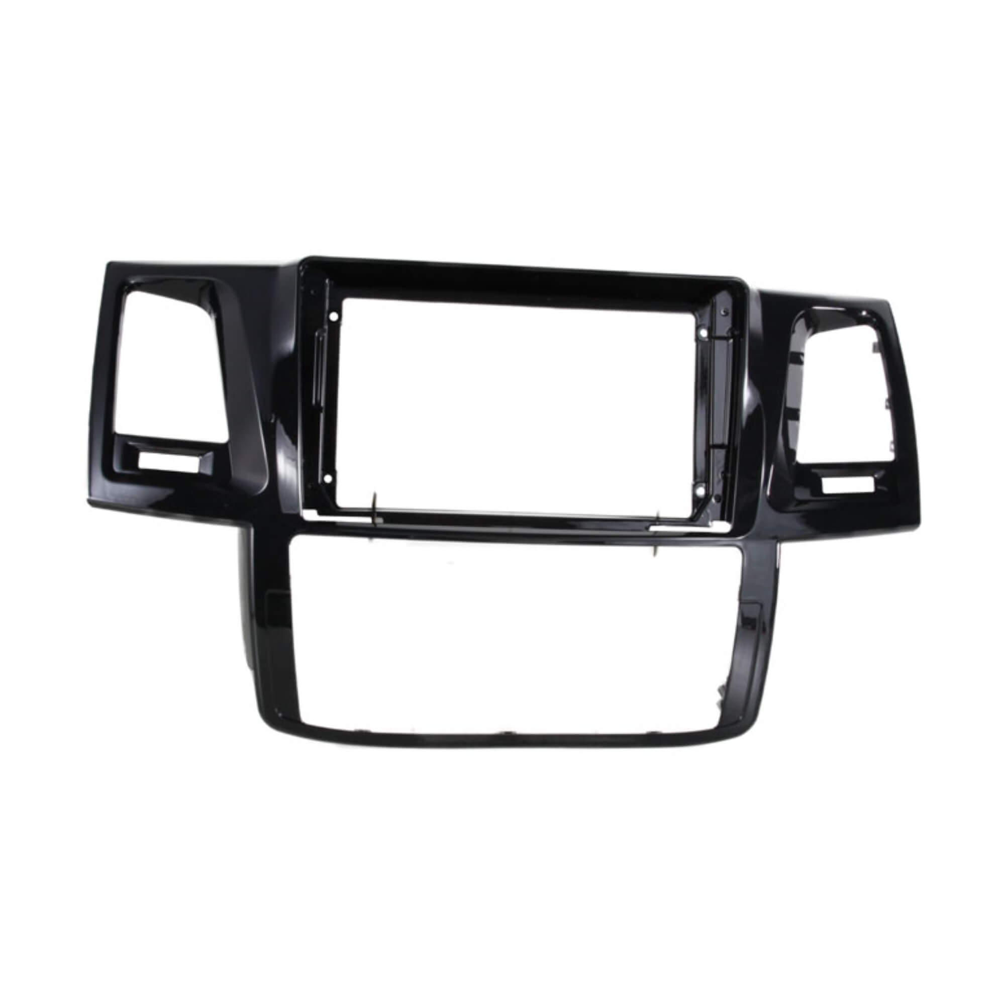 Moldura 9" Polegadas compatível com Hilux e SW4 2006 a 2015 cor Black Piano Expex - EPX9TO005
