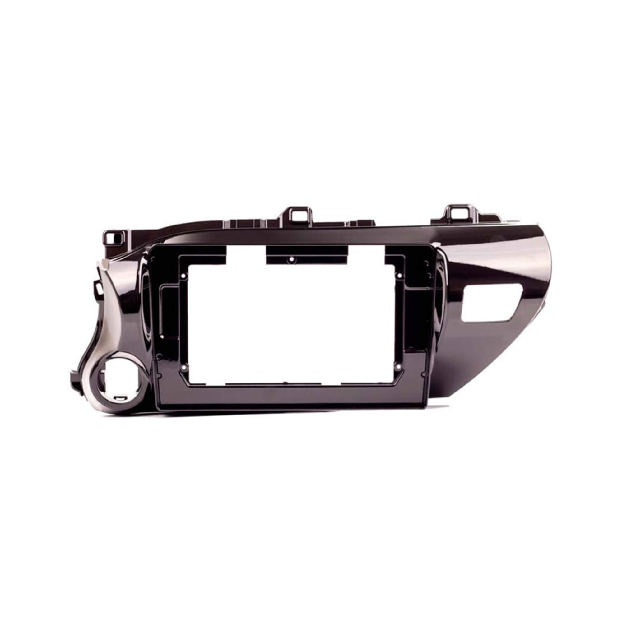 Moldura 10" Polegadas compatível com Hilux 2017 a 2021 cor Black Piano Expex - EPX10TO004