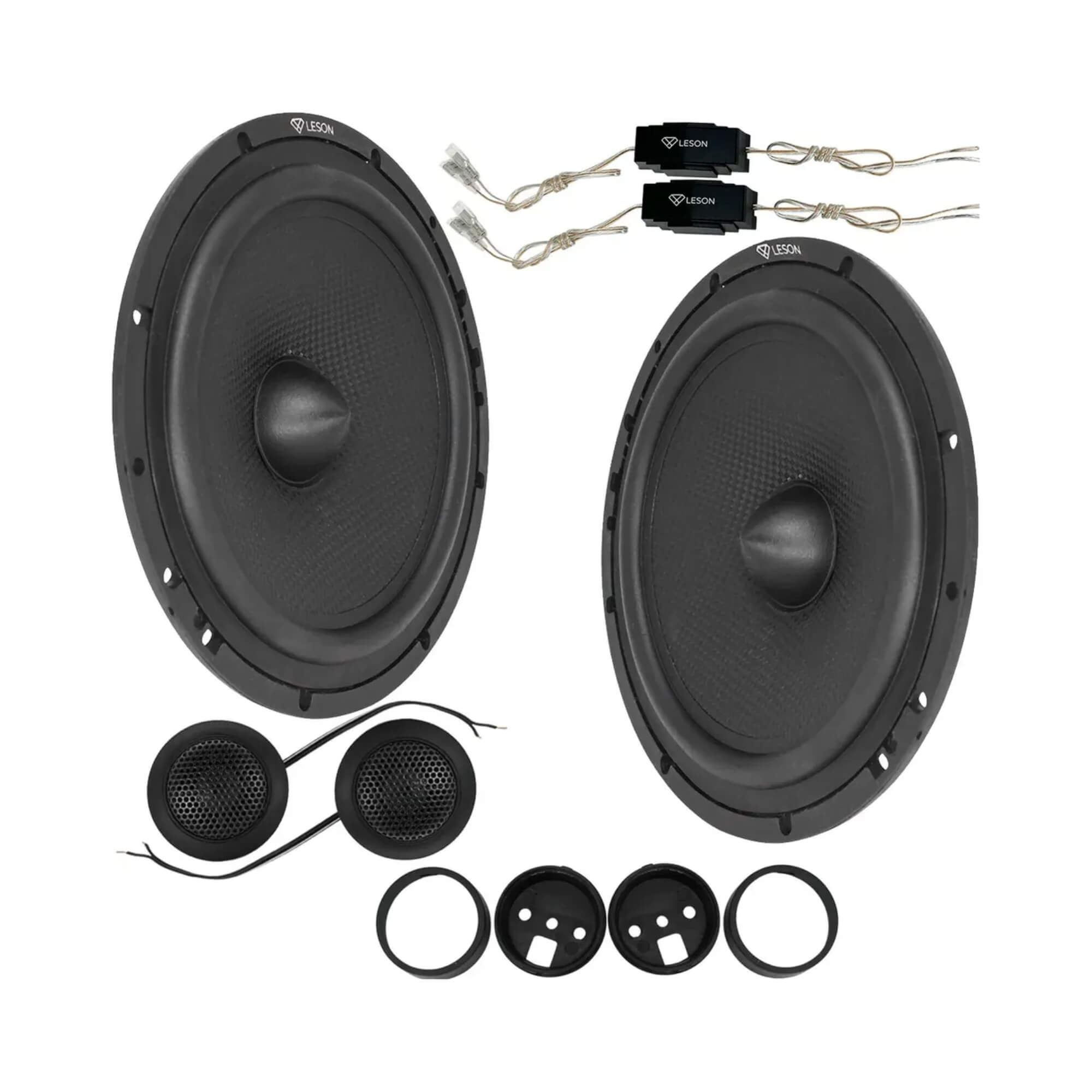 COMP Kit Multimídia MP5 7" H-Tech + Kit Duas Vias Diamond 6 Pol 160W + Crossover Leson