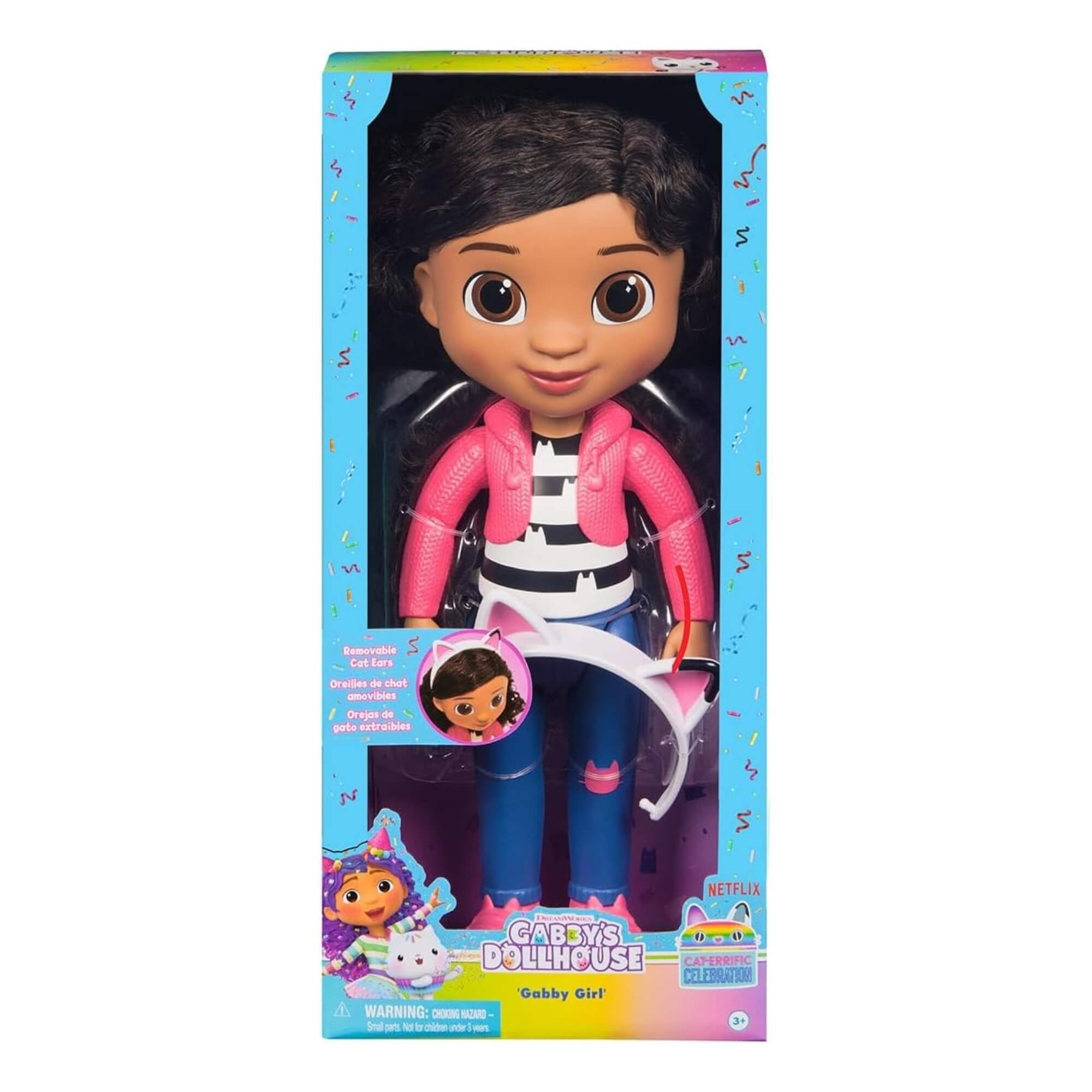 COMP Kit Boneca Gabby 13" com orelhas de gato + Casa de Bonecas Gabby’s Dollhouse the Movie