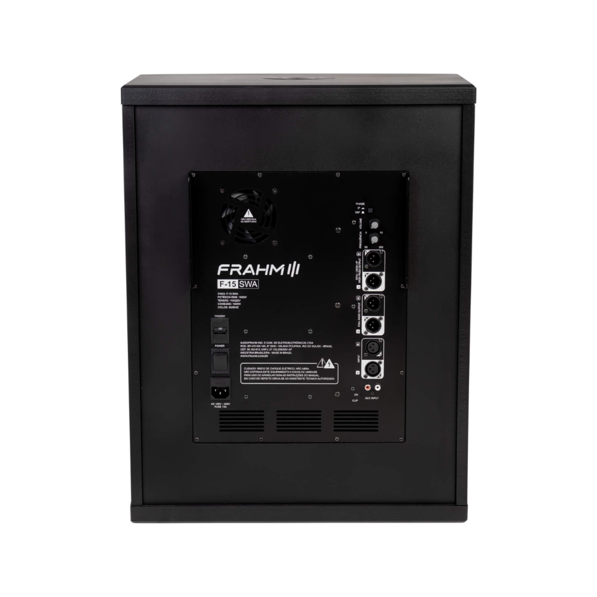 Subwoofer Ativo Classe D 15" 1000W RMS F-15 SWA Frahm - 31643