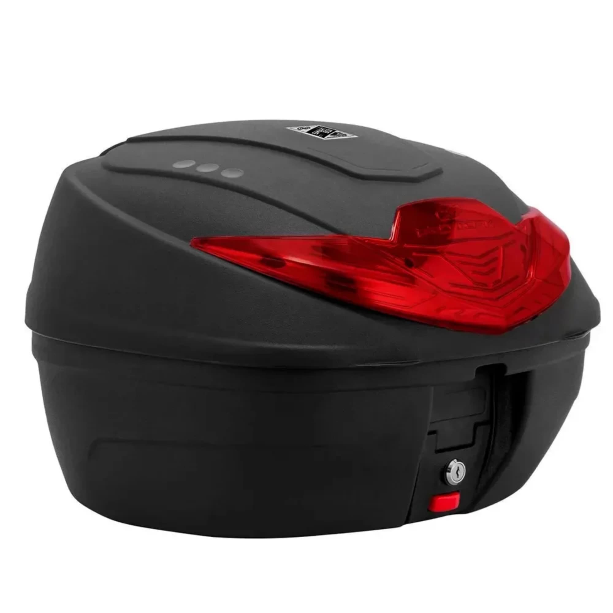 COMP Kit Bauleto Moto 35 Litros SmartBox + Bagageiro Mod. Sansão compatível c/ Fazer 150
