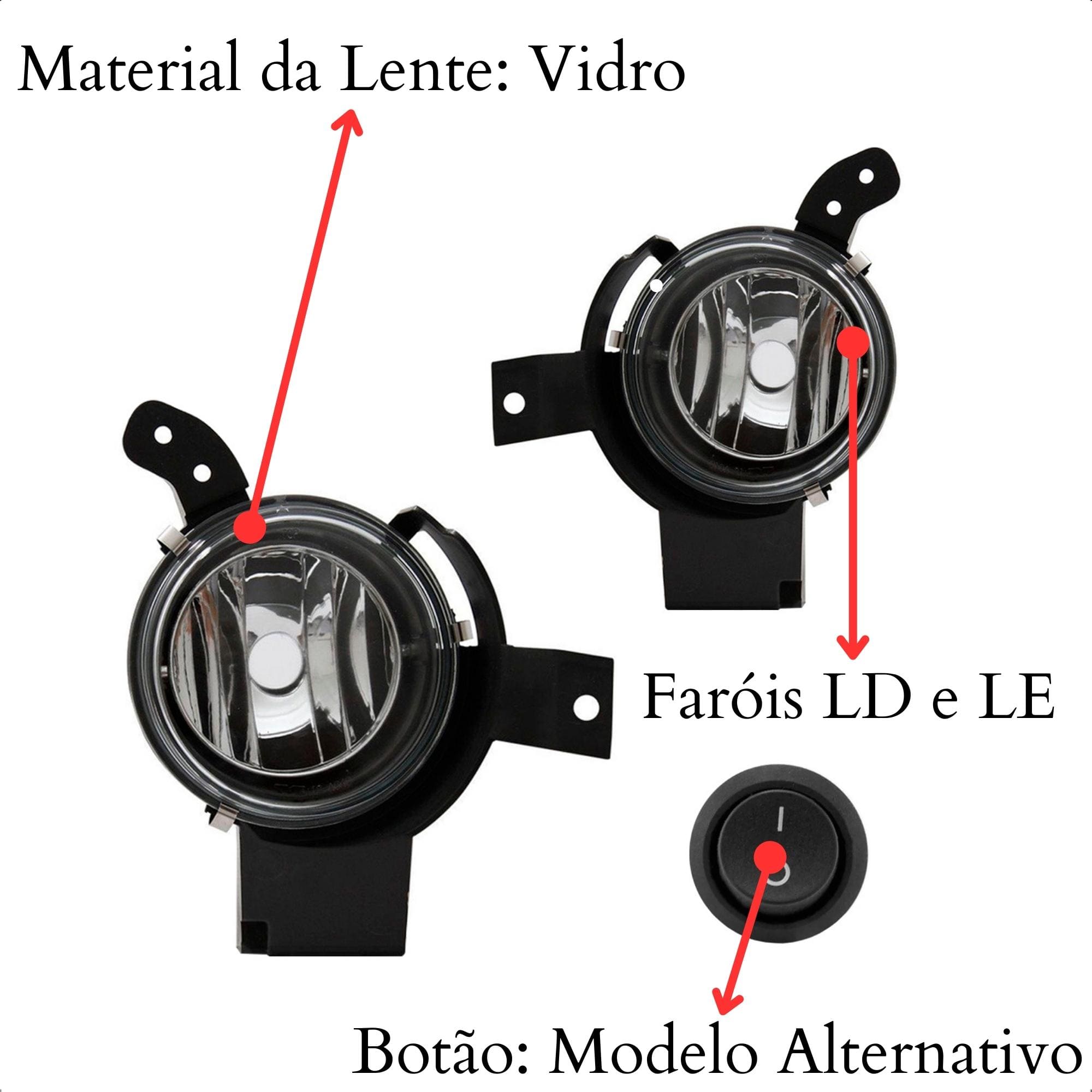 COMP Kit Lâmpadas LED H11 Super Led Nano Suits 6000K + Kit Farol de Milha p/ Fiesta 07/09 Ka 08/11