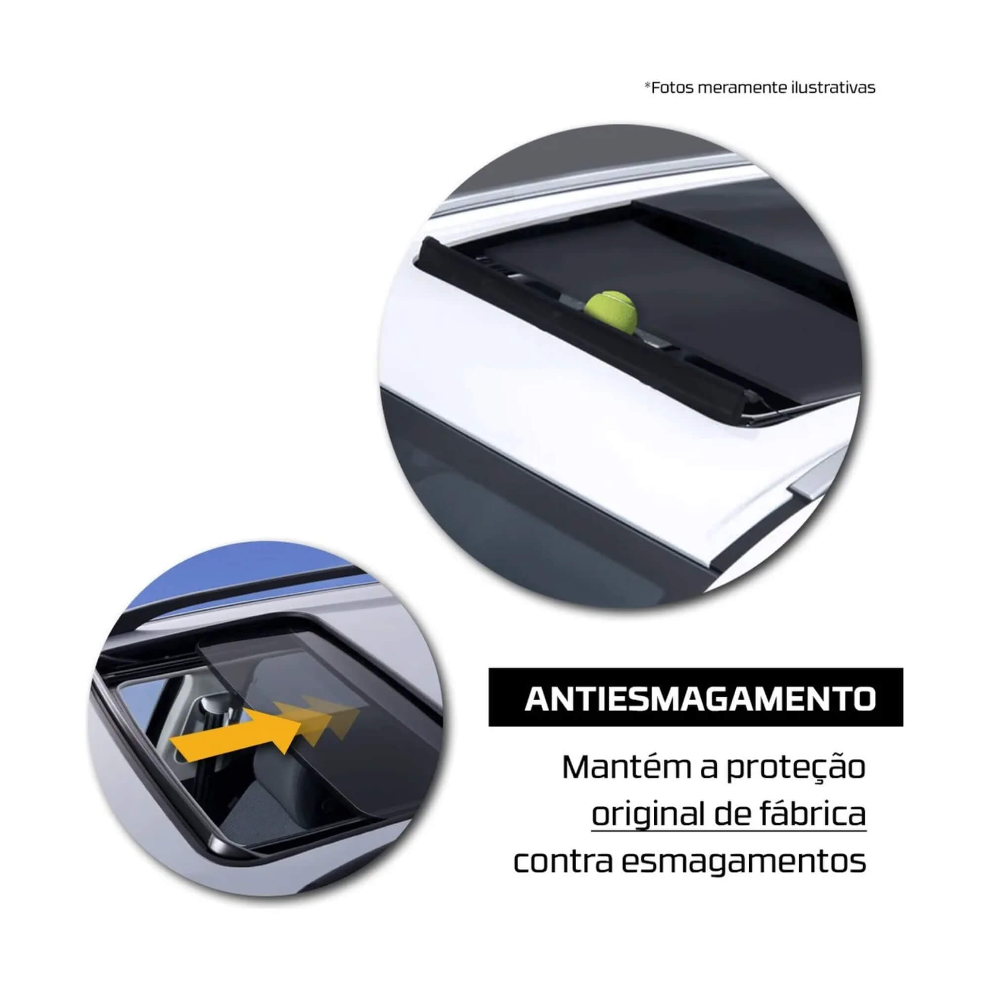 Módulo Fechamento de Teto Solar c/ Antiesmagamento Soul 2015 a 2022 Tury - SKY1.0E