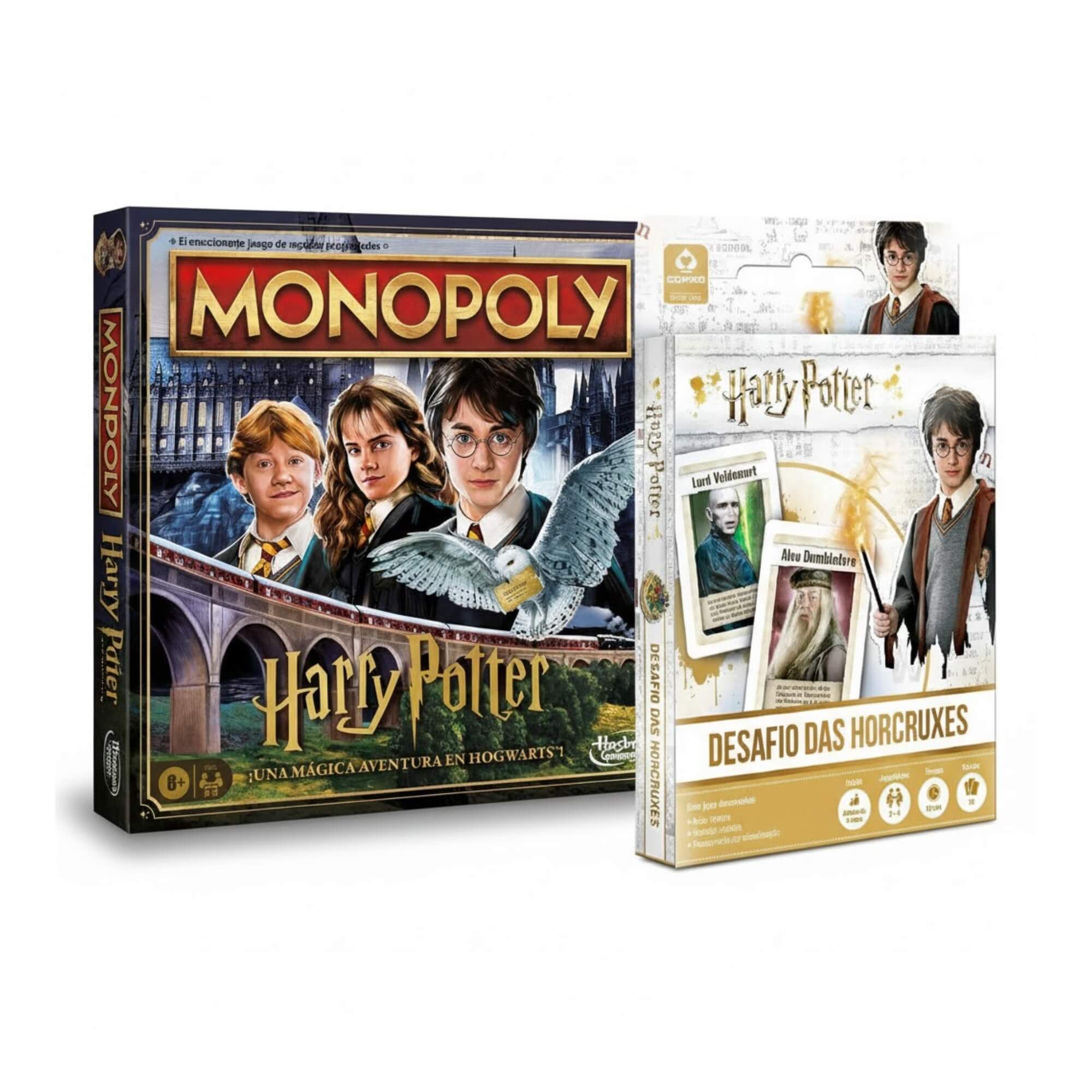 COMP KIT 2x Jogos Harry Potter – Monopoly Hogwarts + Desafio das Horcruxes Copag