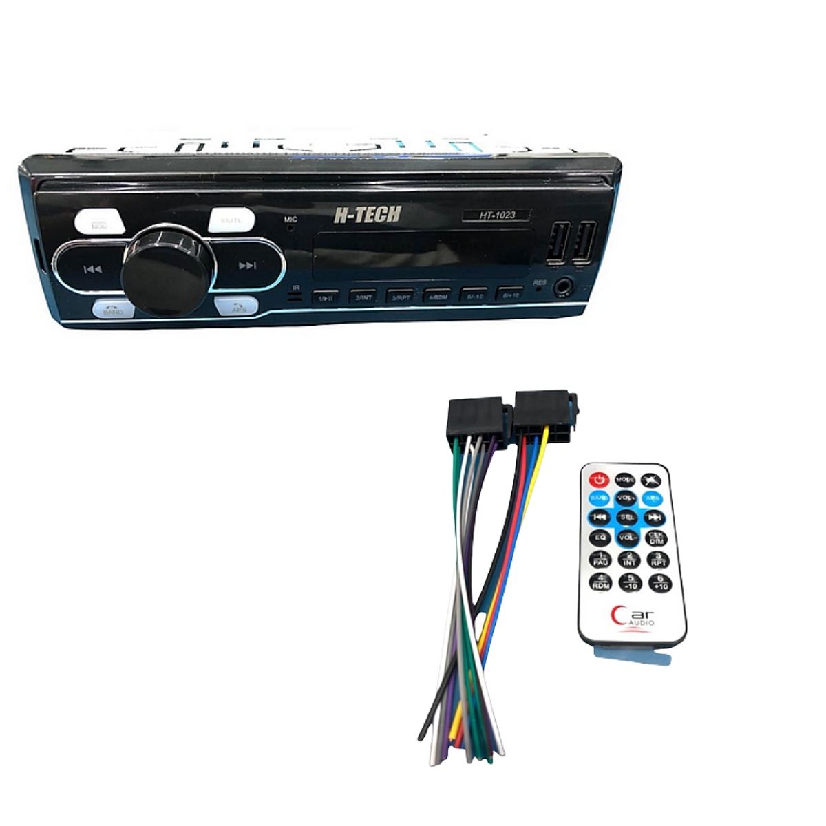 COMP Kit Som Automotivo: Alto-Falantes Leson JB6 6" 110W + Rádio Bluetooth USB SD FM H-Tech HT1023