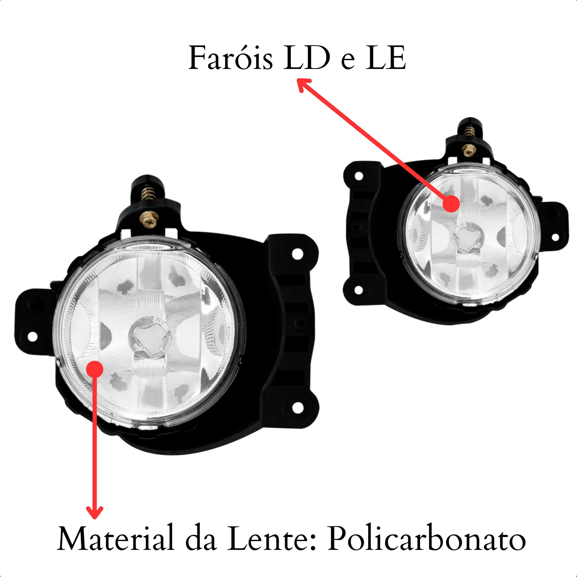 COMP Kit Farol de Milha Onix Joy 15 16 Suits H27 + Lâmpadas LED H27 6500K JR8 Iluminação Premium