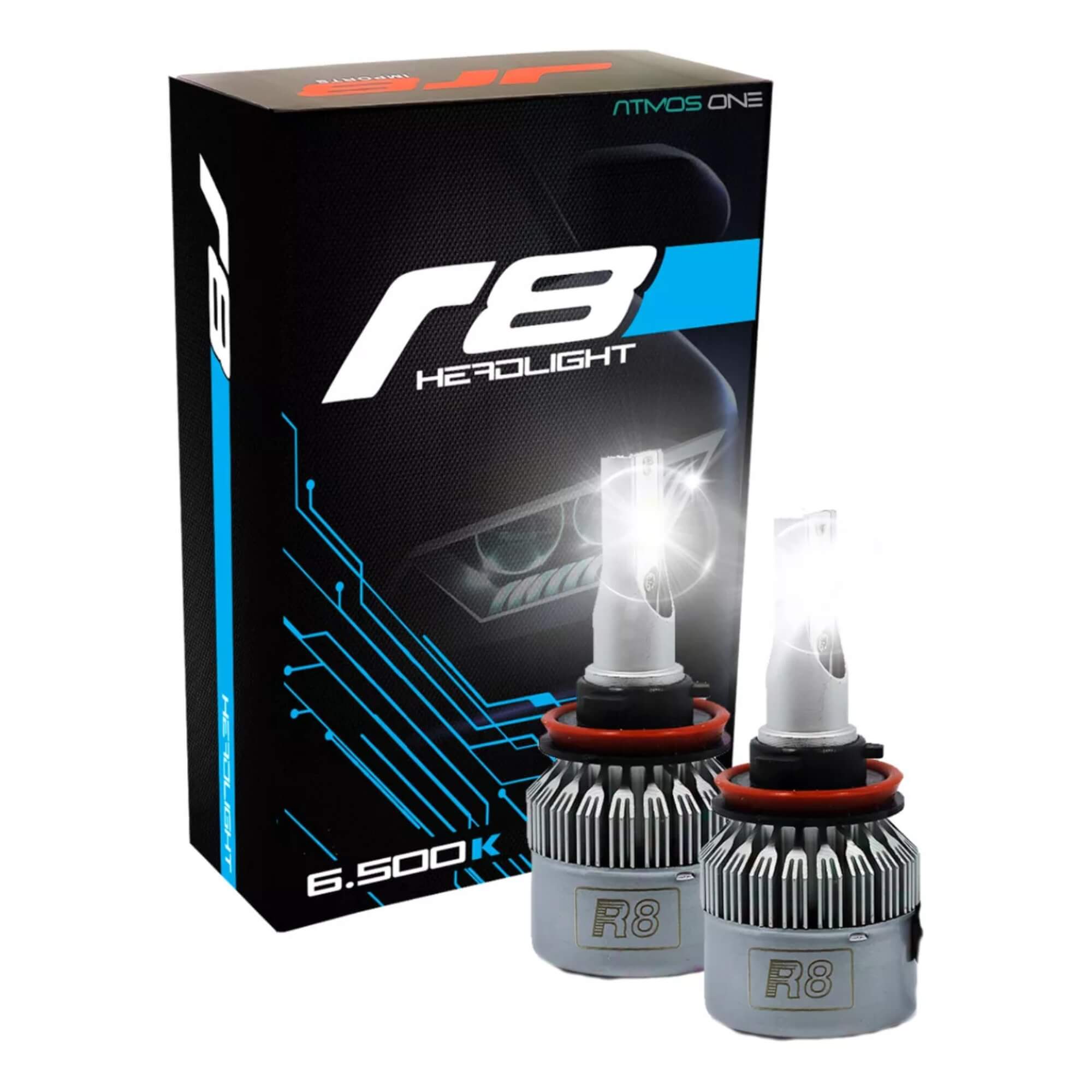 COMP Kit Farol de Milha Onix Joy 15 16 Suits H27 + Lâmpadas LED H27 6500K JR8 Iluminação Premium
