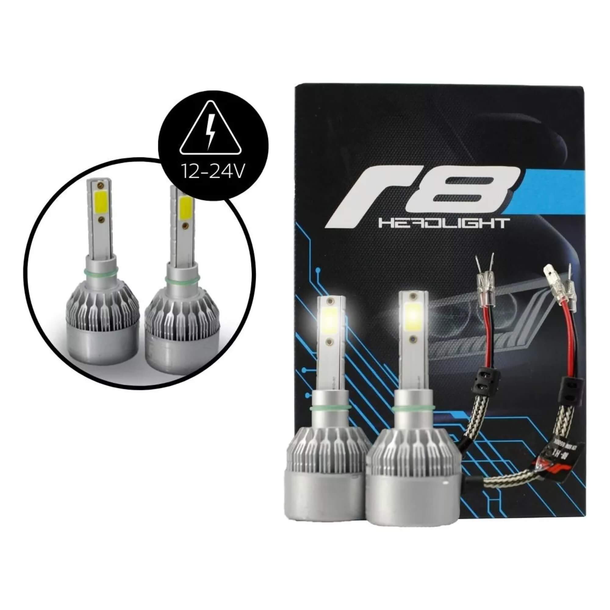 COMP Kit Farol de Milha Onix Joy 15 16 Suits H27 + Lâmpadas LED H27 6500K JR8 Iluminação Premium