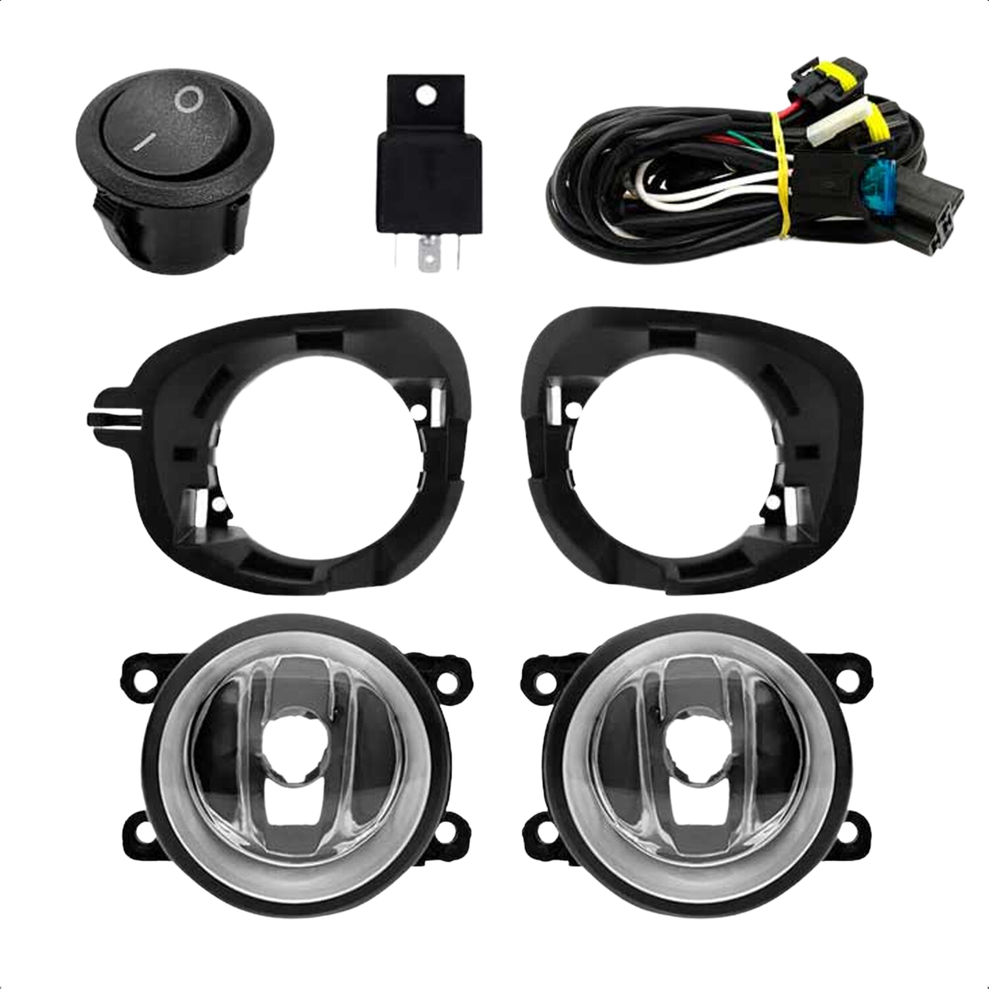 COMP Kit Farol de Milha Logan Sandero Clio Duster H11 + Par LED Nano Suits