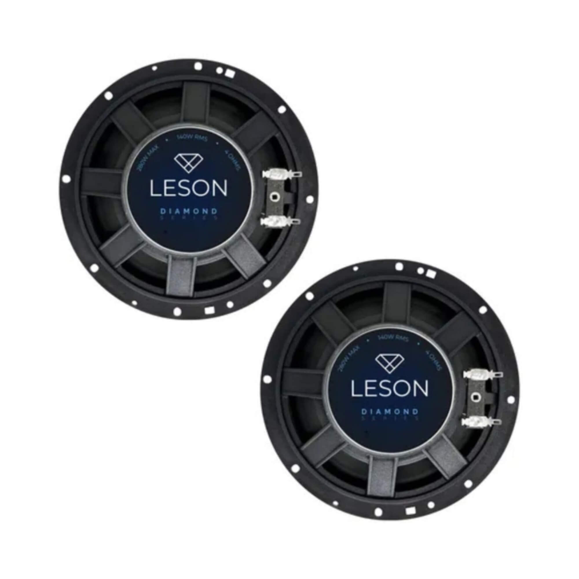 COMP Kit 2 Pares Falantes Leson 5 Pol 140W + Par 6 Pol LD6-TX Som Automotivo Potente e Definido
