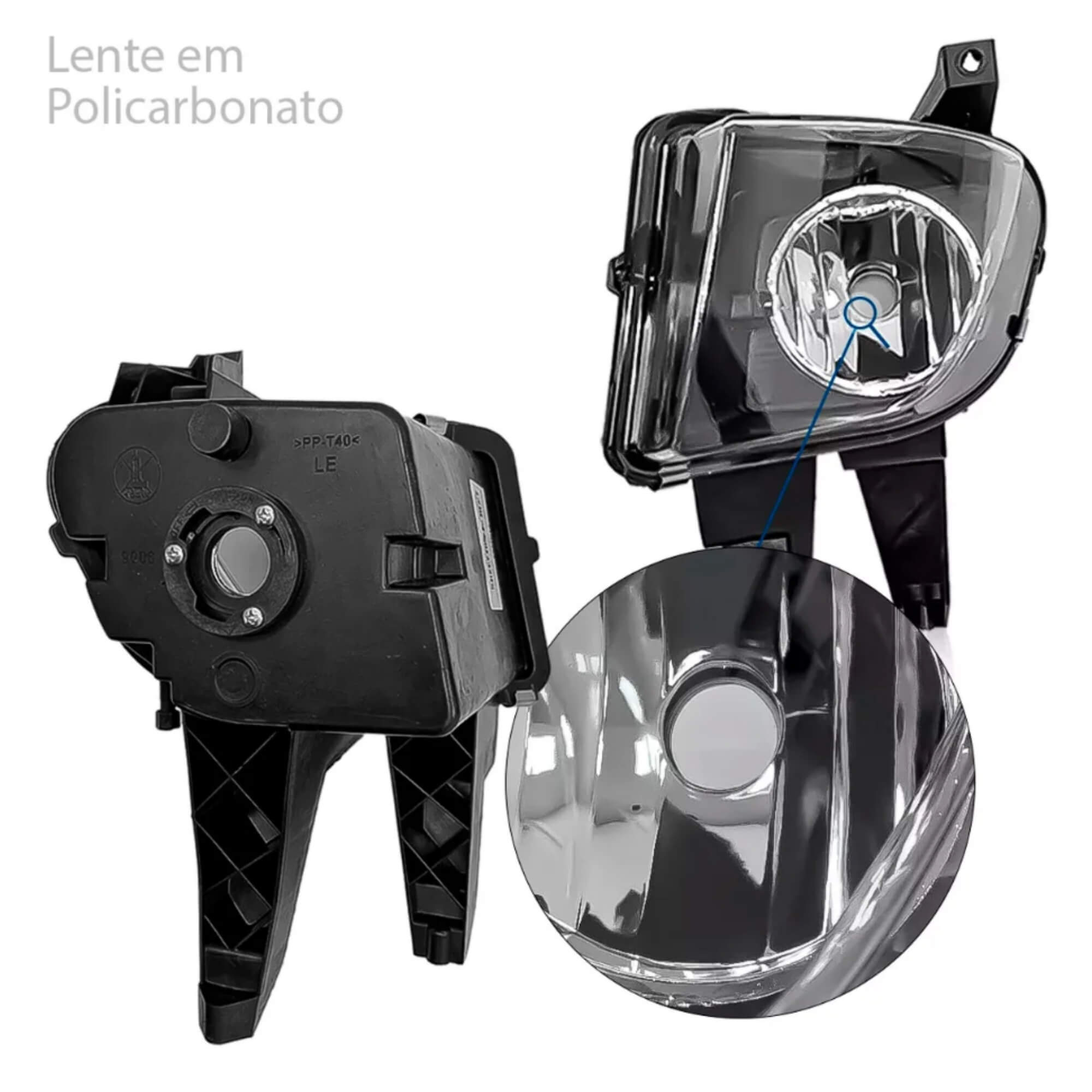 COMP Kit Farol de Milha Celta Prisma HB4 Suits STS794CV + Par Lâmpadas LED HB4 Super Nano
