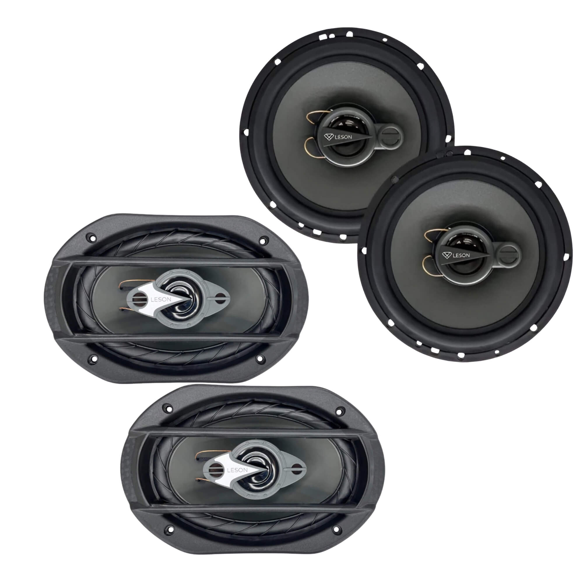 Kit Qualidade e Potência Leson: Alto-Falantes LD69-TX 6x9 320W + Alto-Falantes LD6-TX 6" 140W