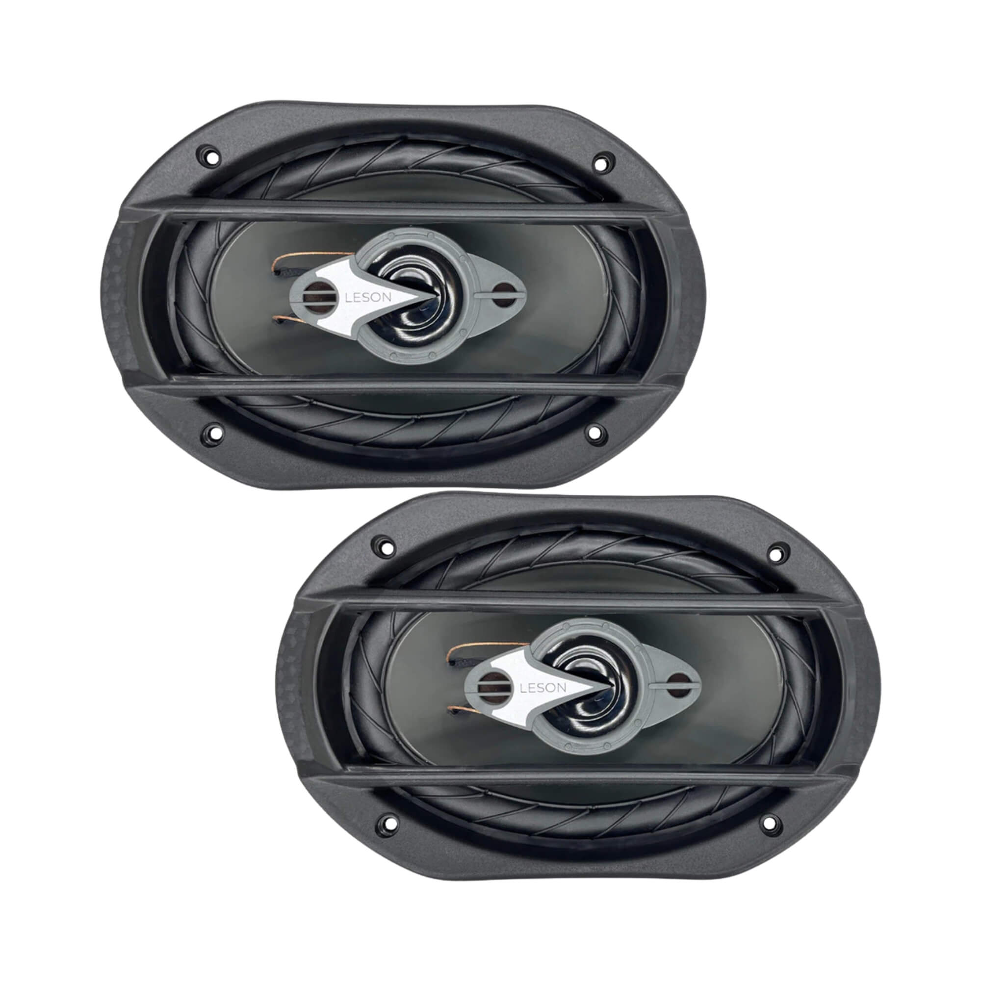 COMP Kit Som Automotivo: Par de Alto Falantes 6x9" 320W + Par de Alto Falantes 5" 280W Leson