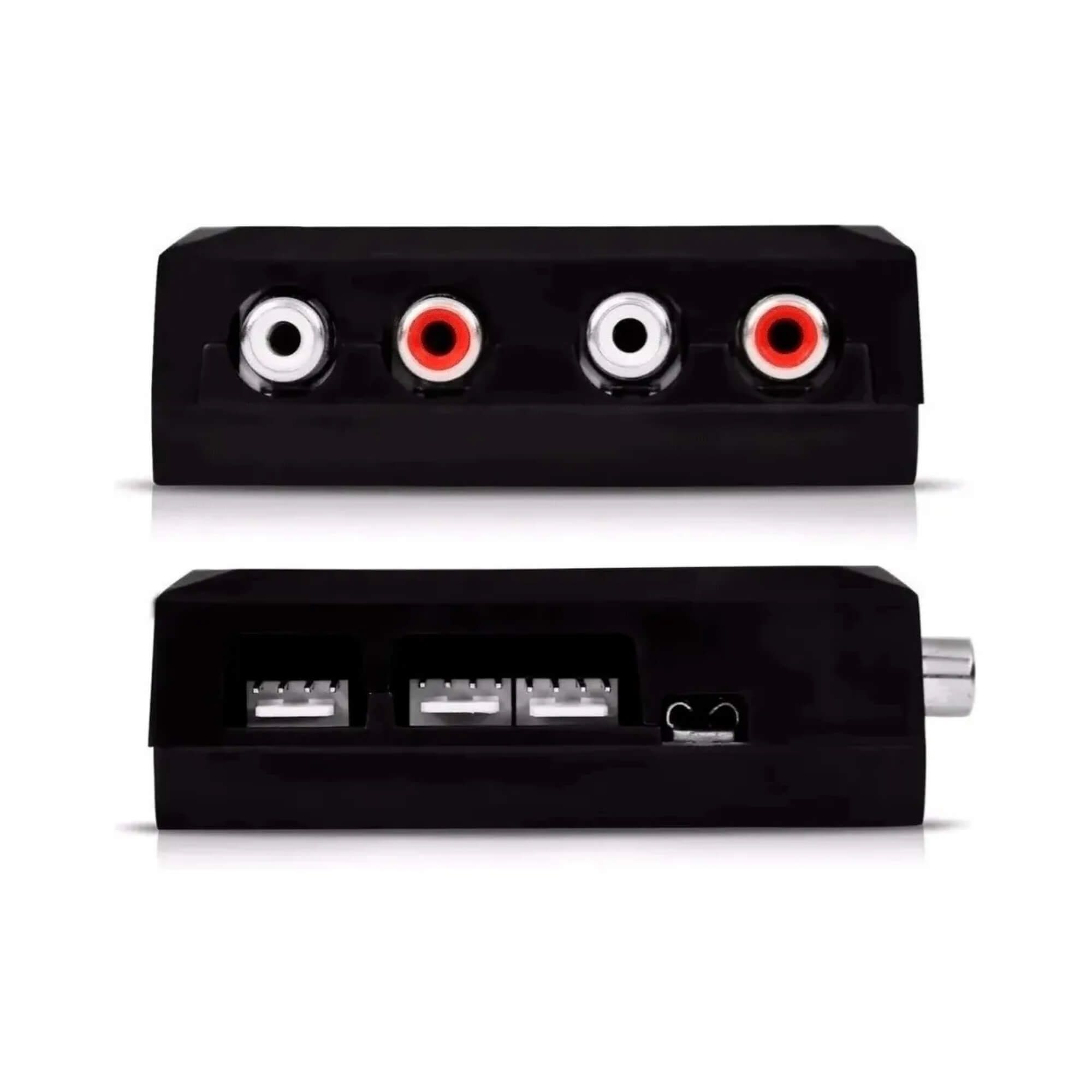 COMP Kit Conversor RCA Falcon FC4X + Caixa Slim Amplificada 8” 450W RMS XS400.3SL