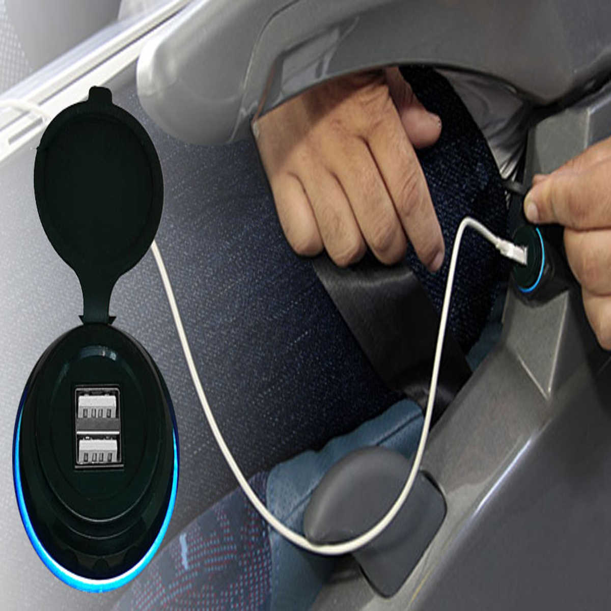COMP Kit Carregador de Celular Automotivo + Cabo em Silicone Flexível Usb-a Para Usb-c 38w 1,5m