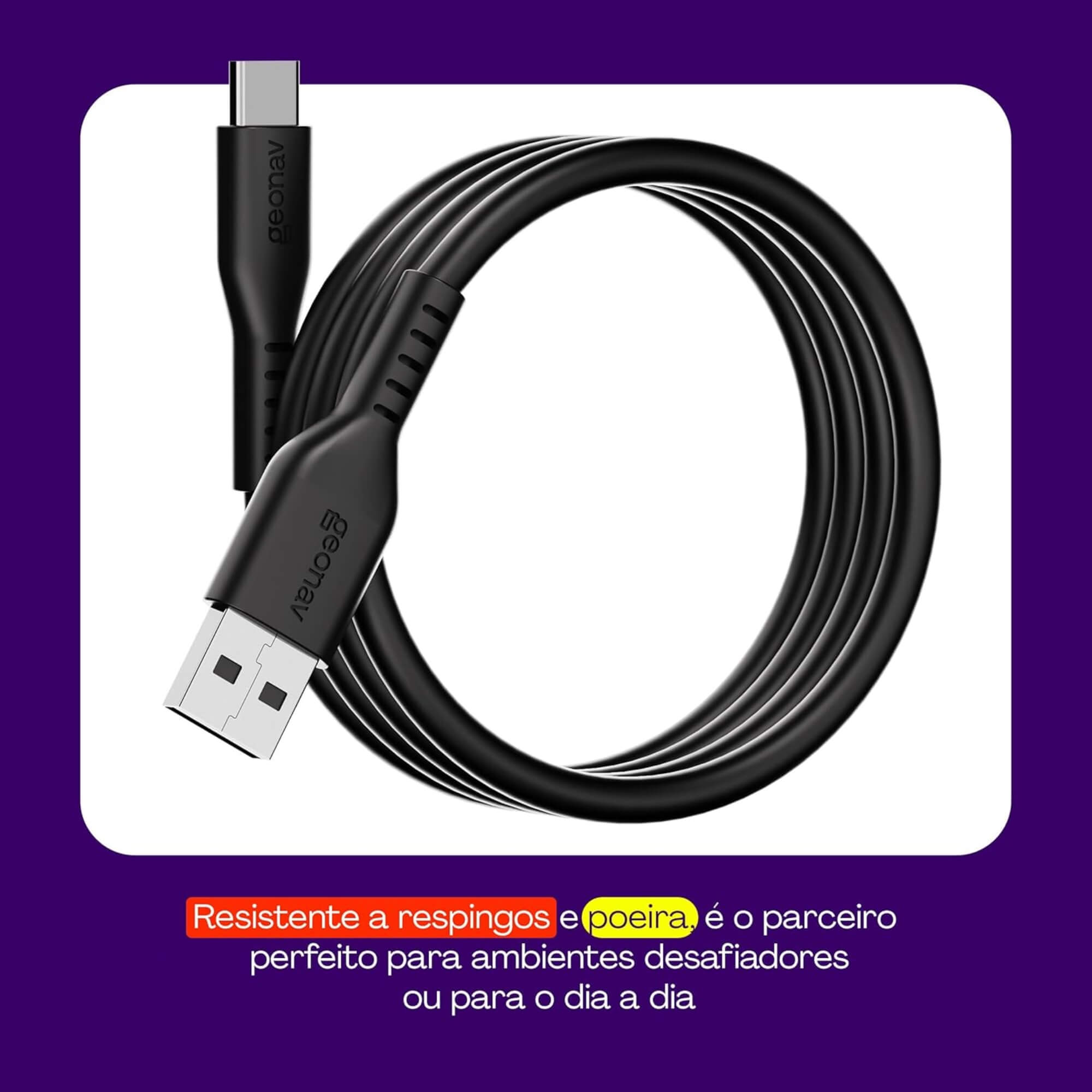 COMP Kit Carregador de Celular Automotivo + Cabo em Silicone Flexível Usb-a Para Usb-c 38w 1,5m