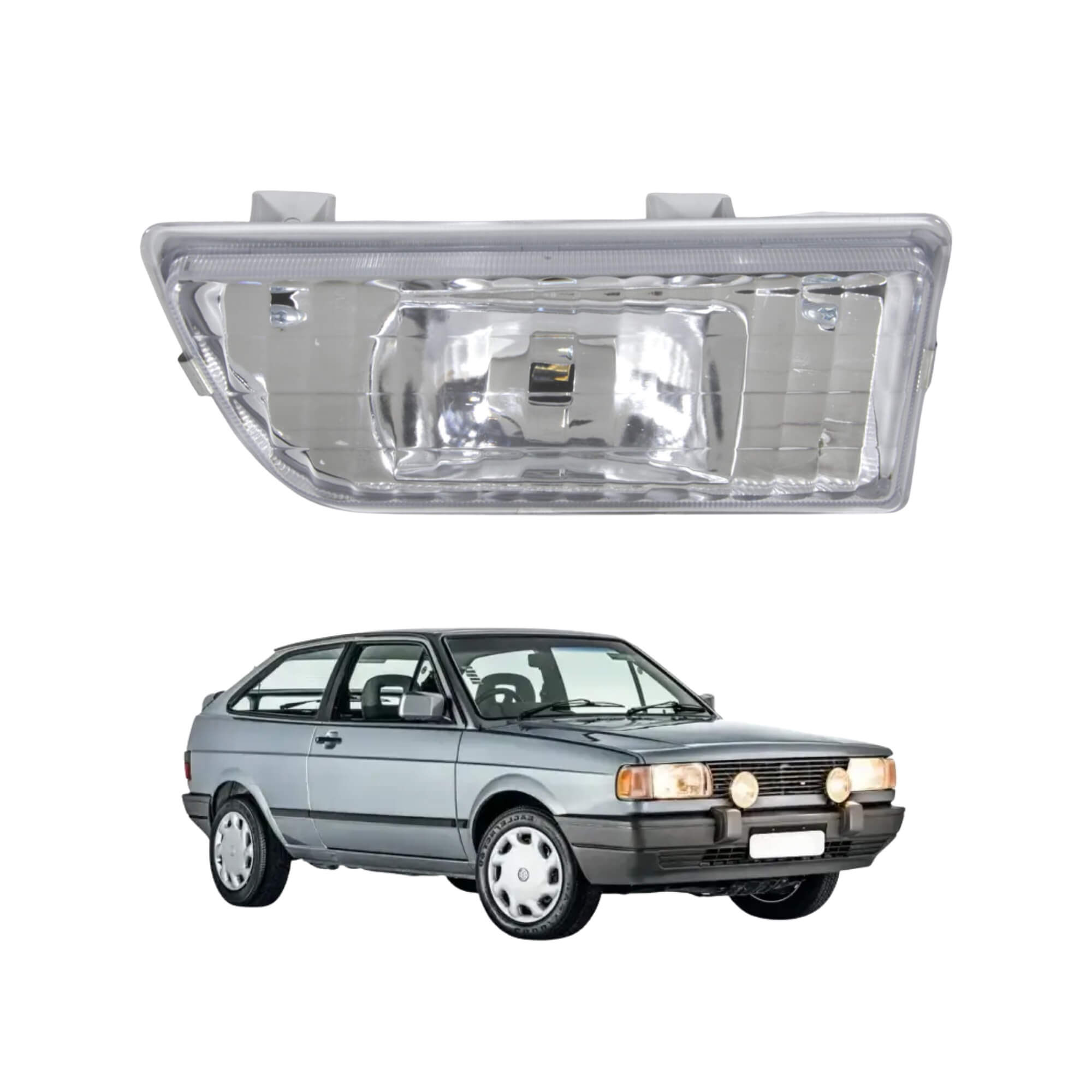 Farol Auxiliar Gol G1 Quadrado 1987 a 1990 Lado Direito Shocklight - MSL-263402R