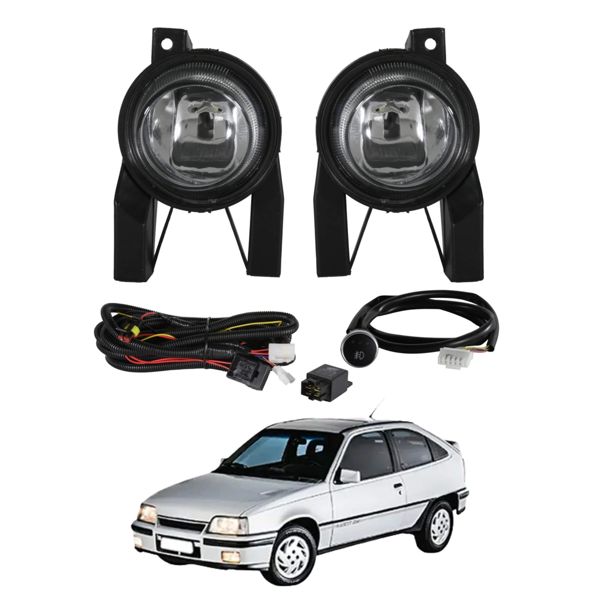 Kit Farol de Milha Kadett 1996 a 1999 Botão Touch Shocklight - SL-043610U