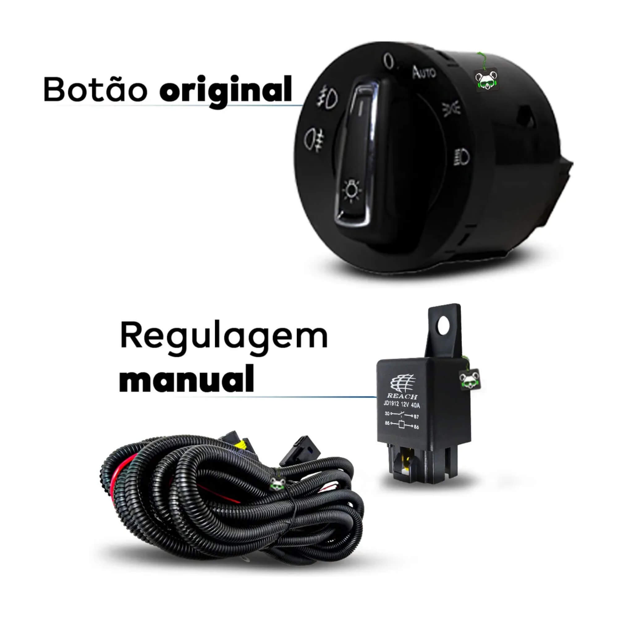 Kit Farol Auxiliar Polo Track A partir de 2023 Botão Modelo Original Shocklight - SL-263610