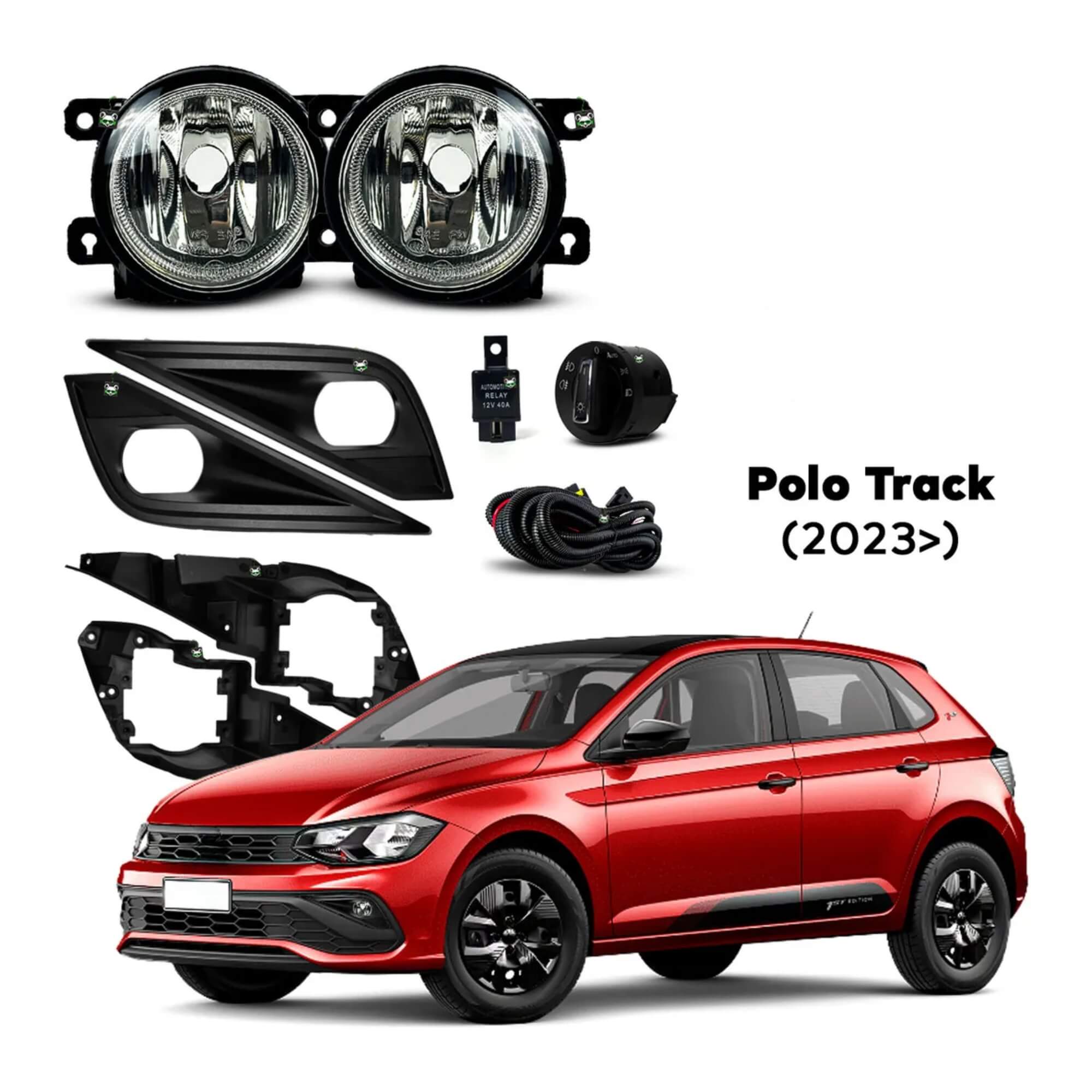 Kit Farol Auxiliar Polo Track A partir de 2023 Botão Modelo Original Shocklight - SL-263610