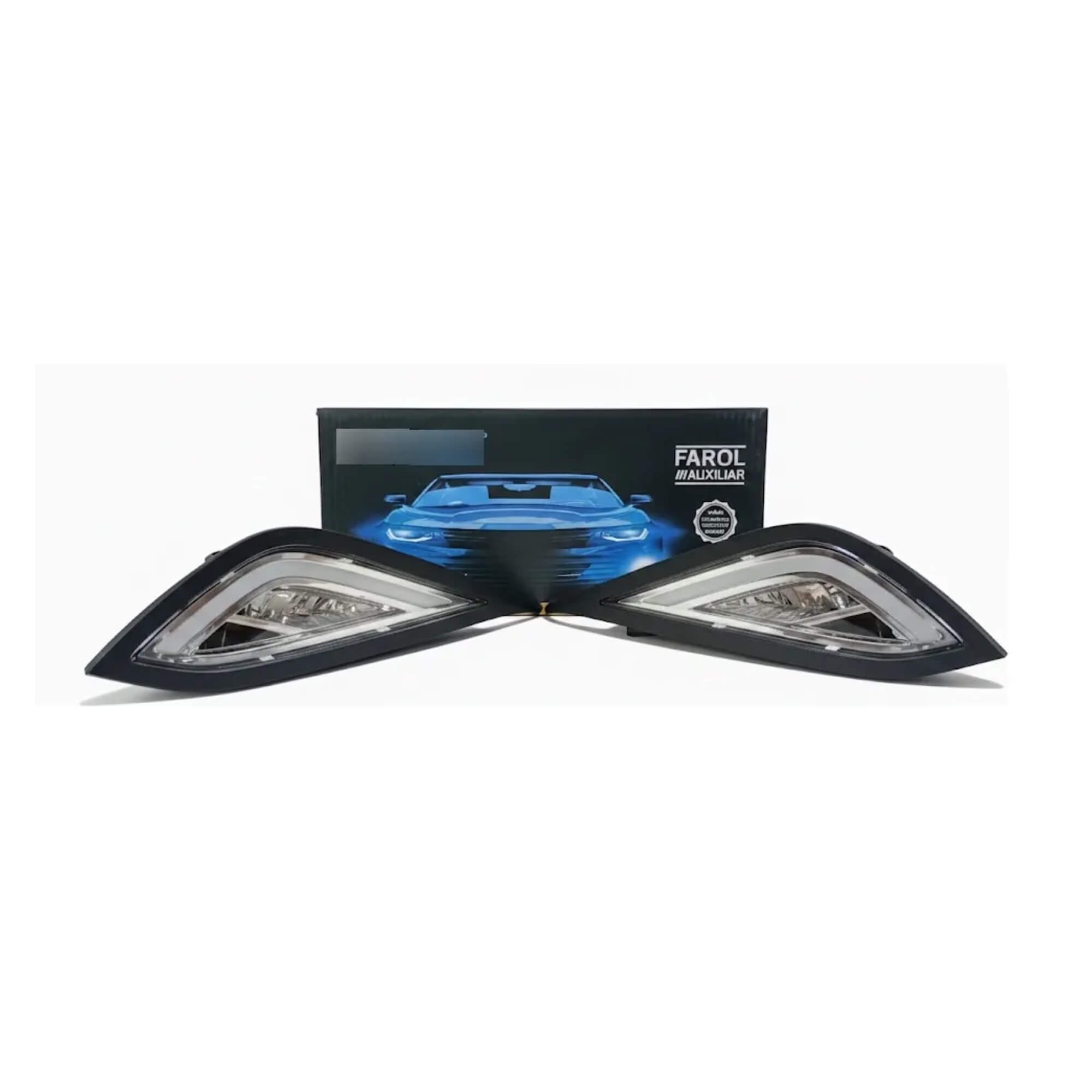 Kit Farol Milha Polo Track A partir de 2023 Drl Led Masc Cromada Botão Shocklight - SL-263610CRLED