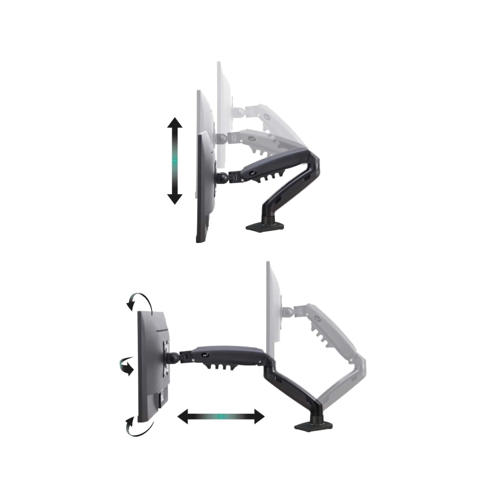 Suporte Articulado de Mesa com Pistão a Gás para Monitor de 17” a 35” ELG - F80N