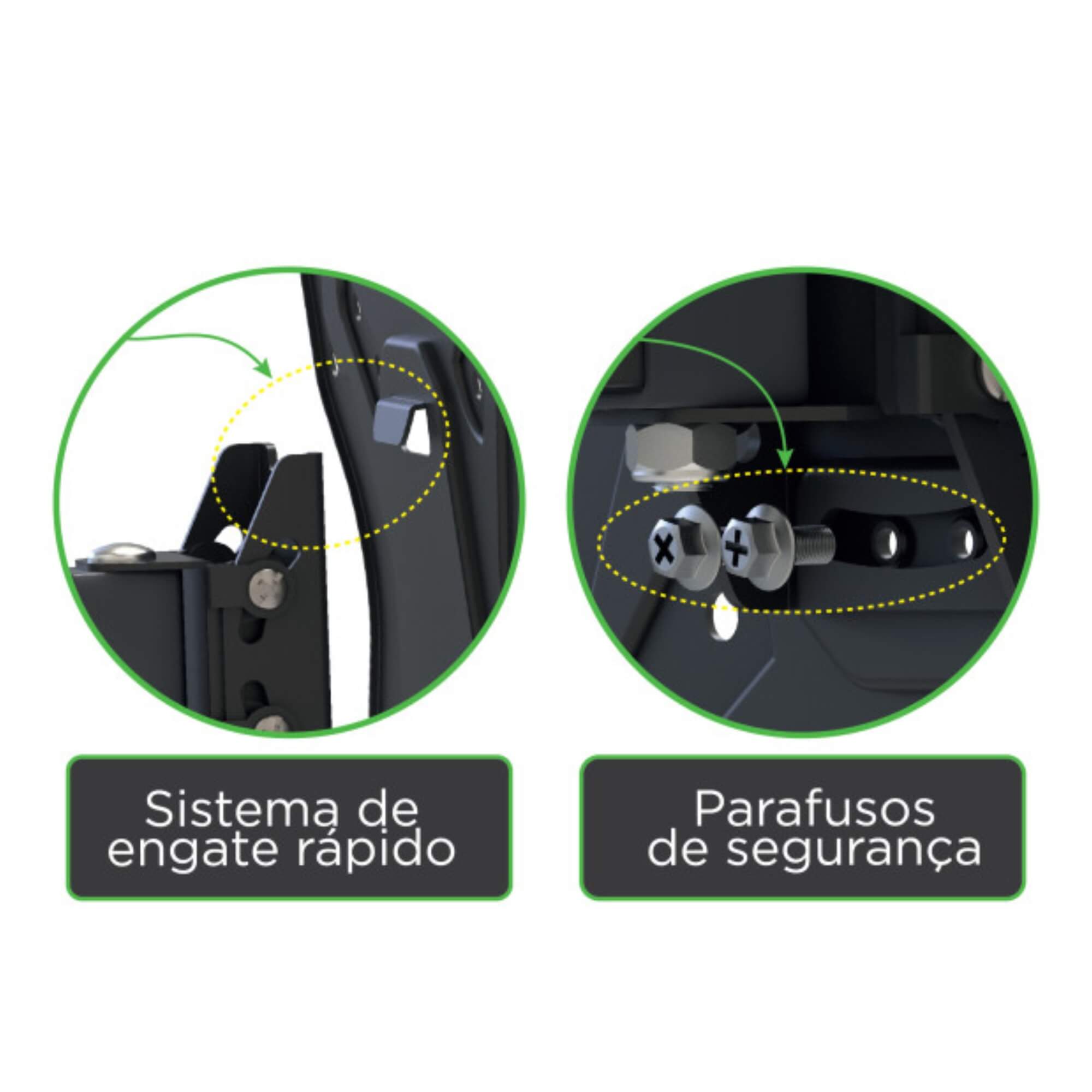 Suporte Articulado de parede para TVs de 15" a 58" ELG - FULL20_PRO