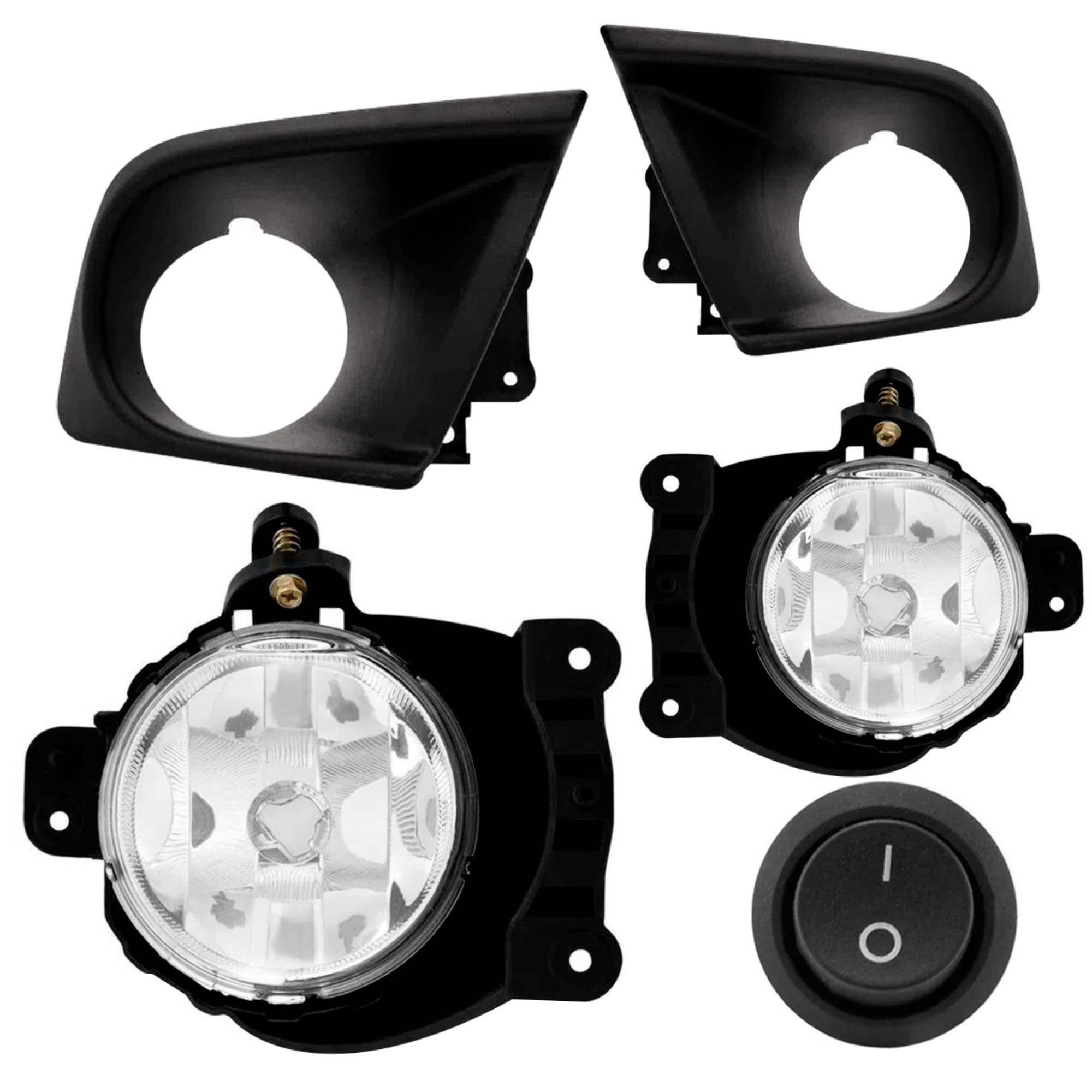 COMP Kit Farol de Milha Onix Joy 2015 2016 + Lâmpadas Automotivas LED H27 6000K Roadstar