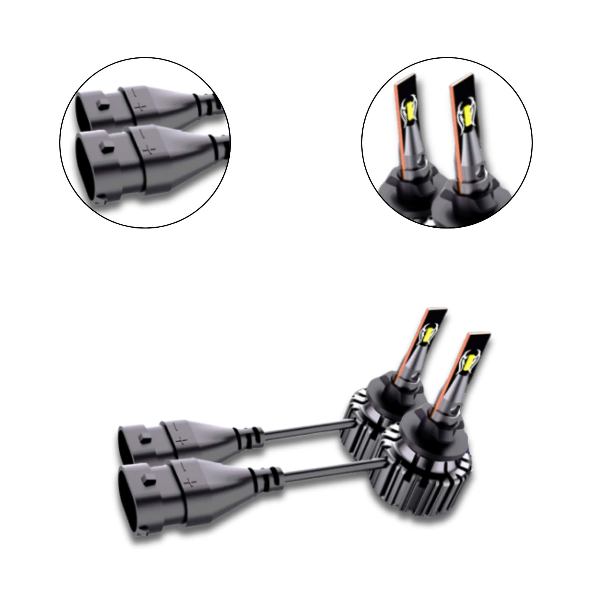 COMP Kit Farol de Milha Onix Joy 2015 2016 + Lâmpadas Automotivas LED H27 6000K Roadstar