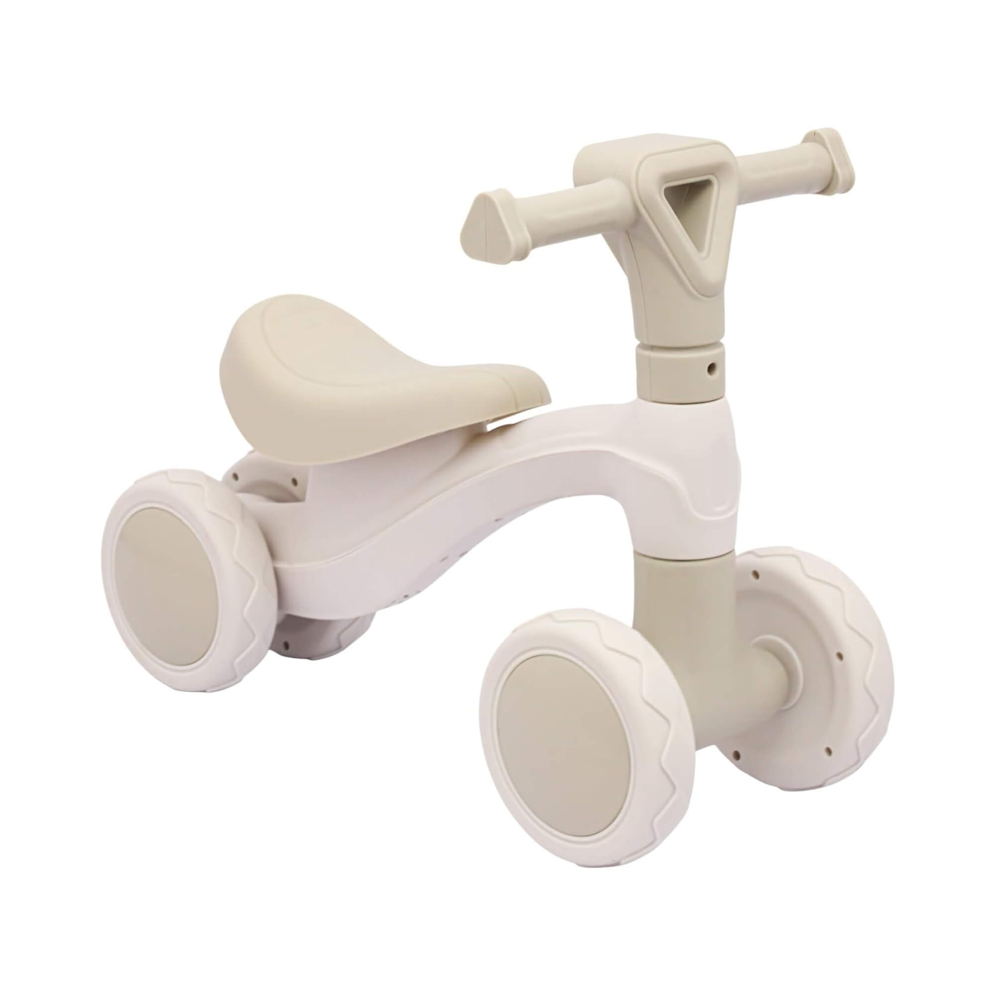 Bicicleta Andador Infantil Equilíbrio Sem Pedal 4 Rodas cor Bege Zippy Toys - 11092