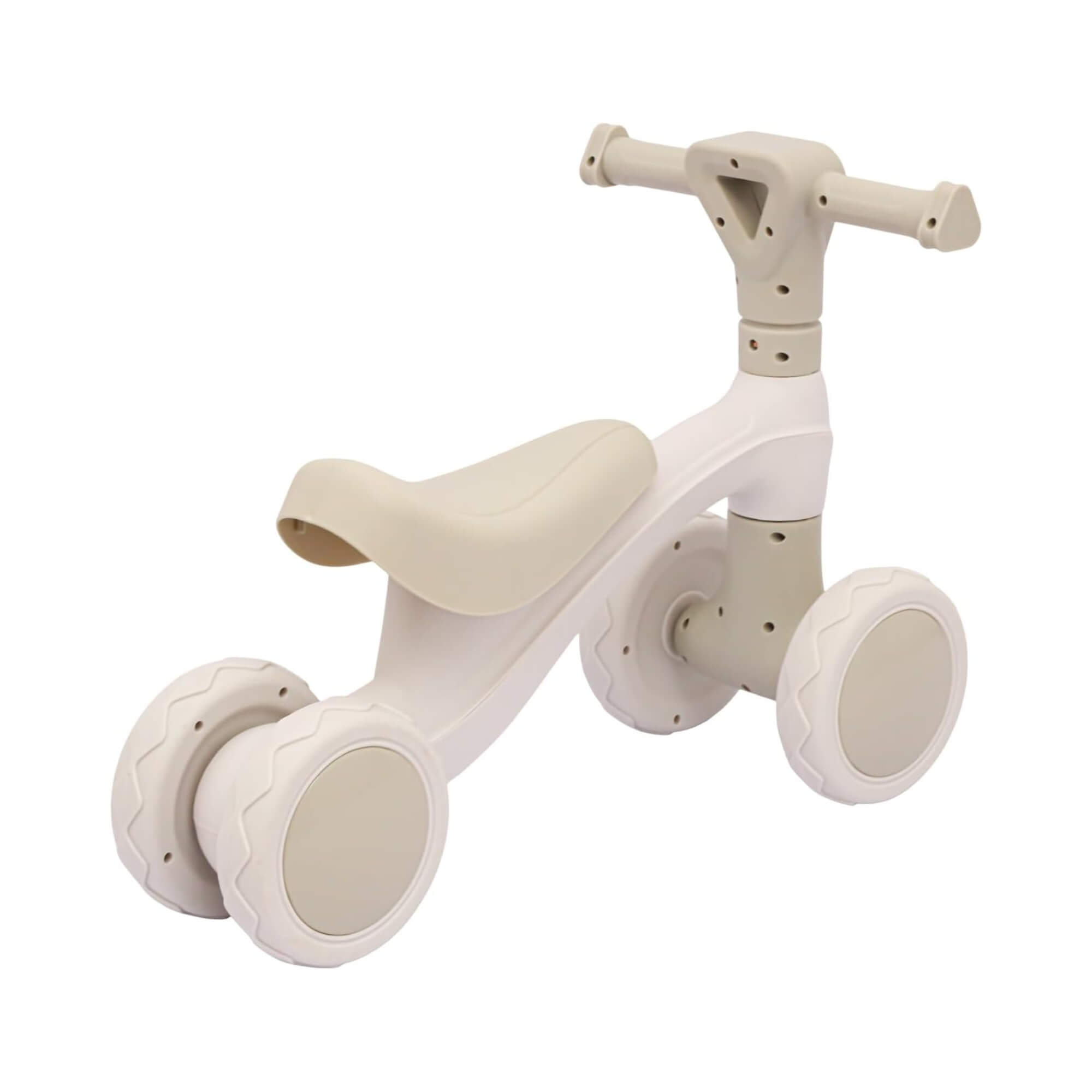 Bicicleta Andador Infantil Equilíbrio Sem Pedal 4 Rodas cor Bege Zippy Toys - 11092