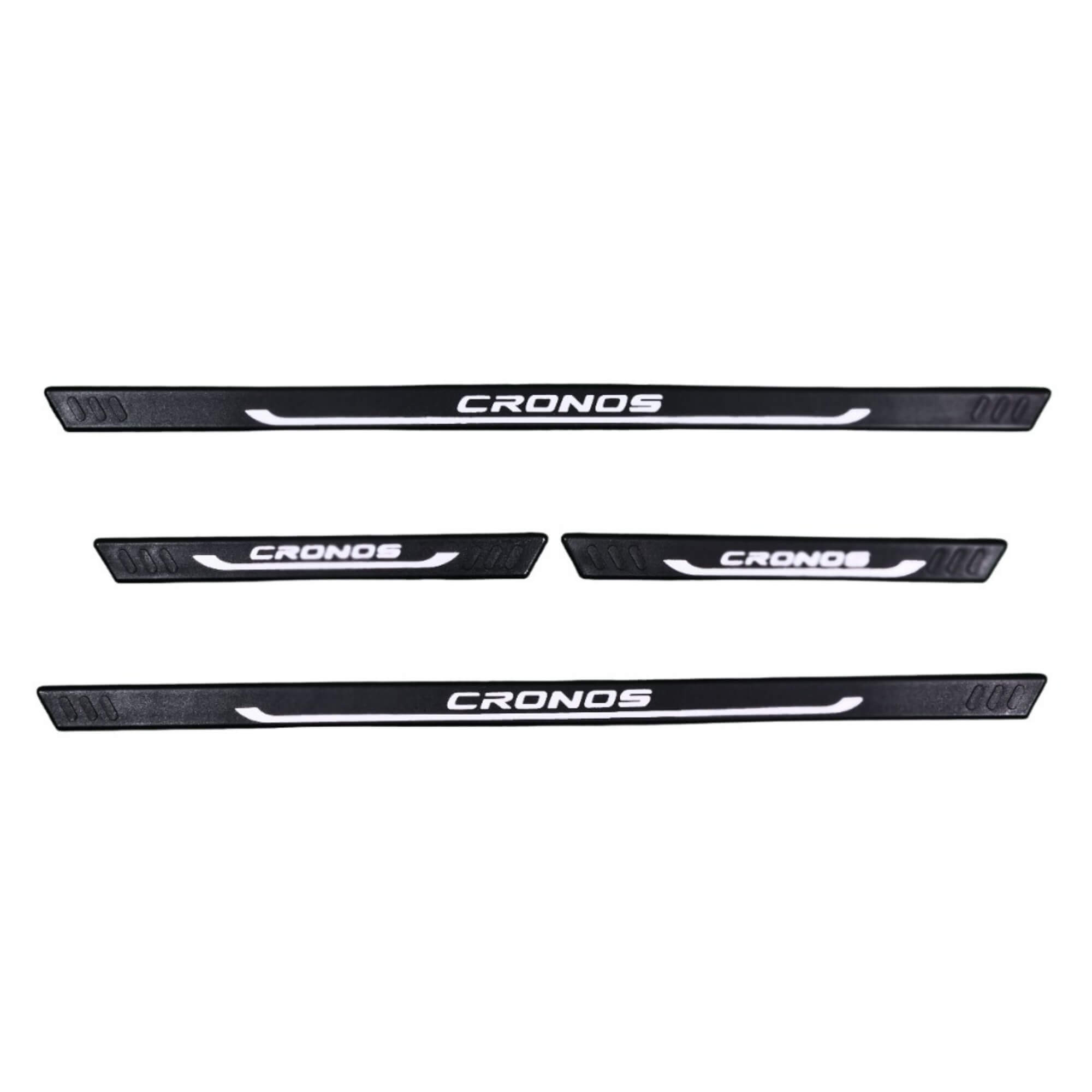 COMP Kit Automotivo Fiat Cronos: Kit Tapete Bandeja + Soleira Preta 2018 em Diante 5 Peças - Grid